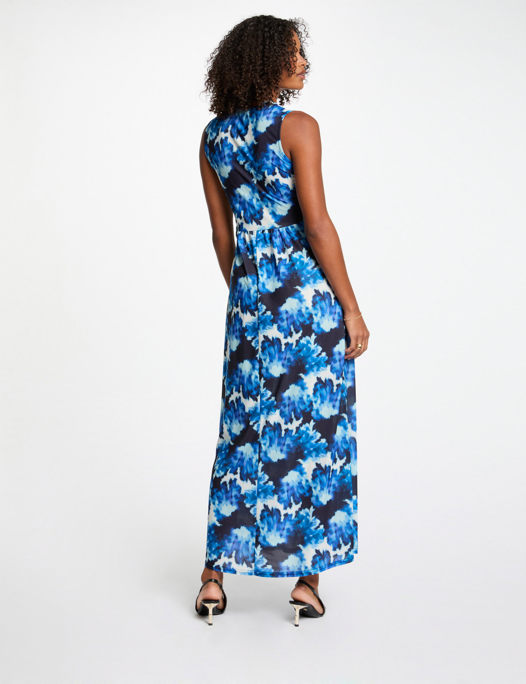 robe longue droite imprimee multicolore femme Robe longue droite imprimée multicolore femme