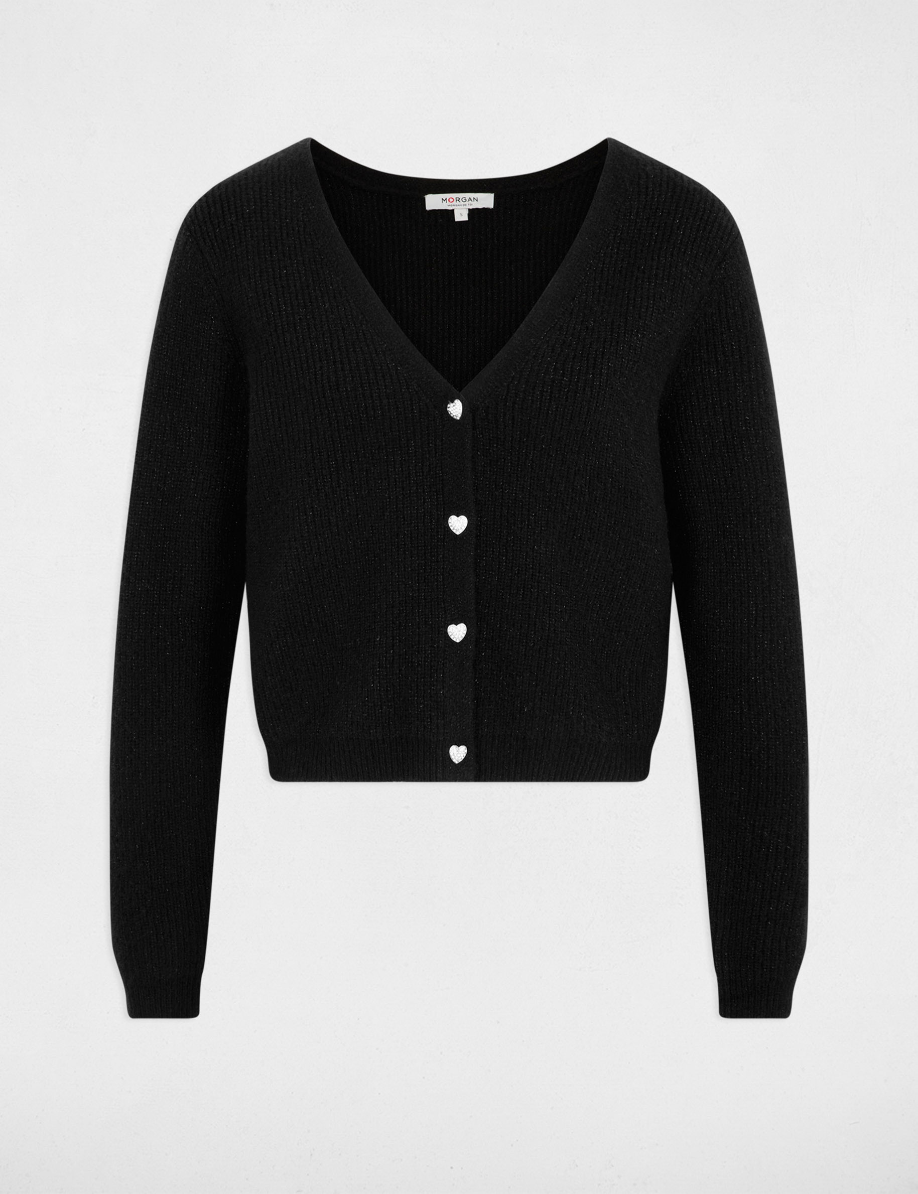 Cardigan with V-neck black women