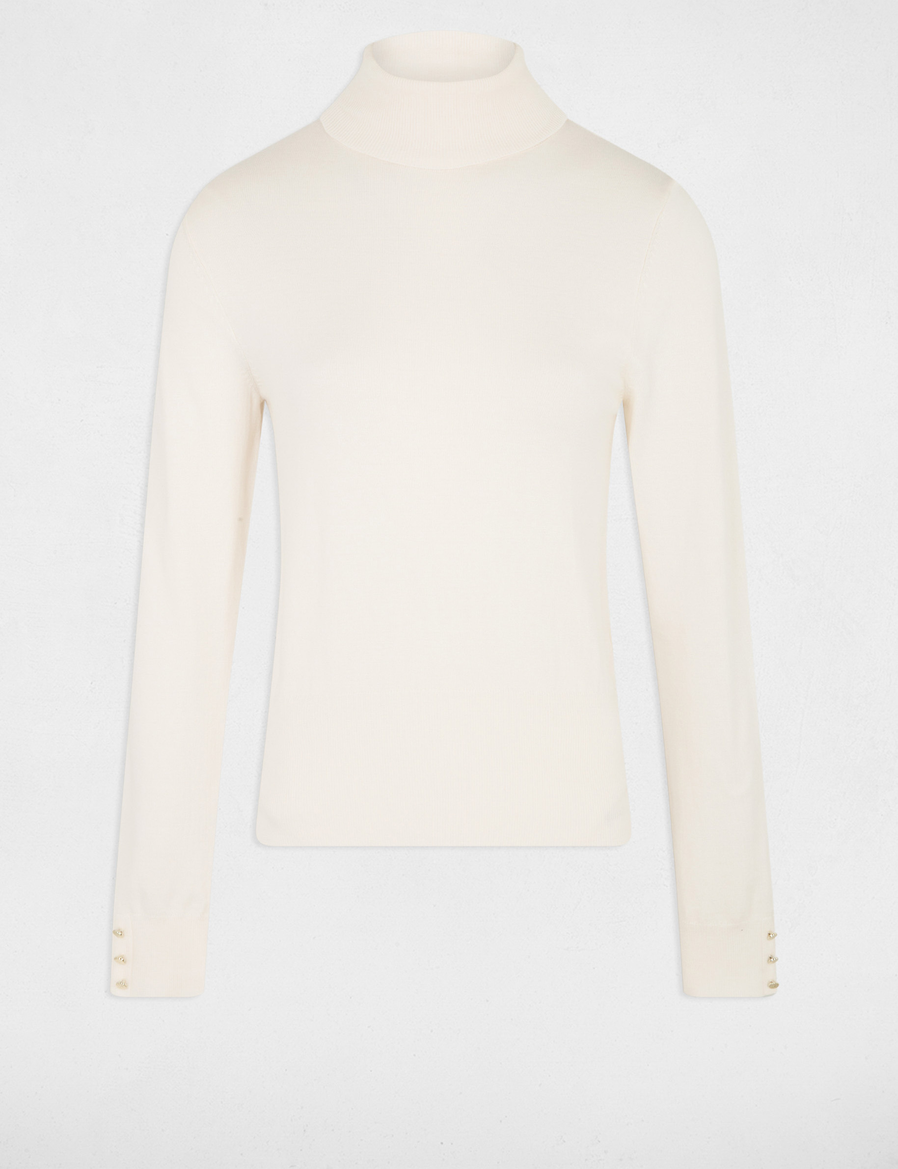 High neck sweater ivory women