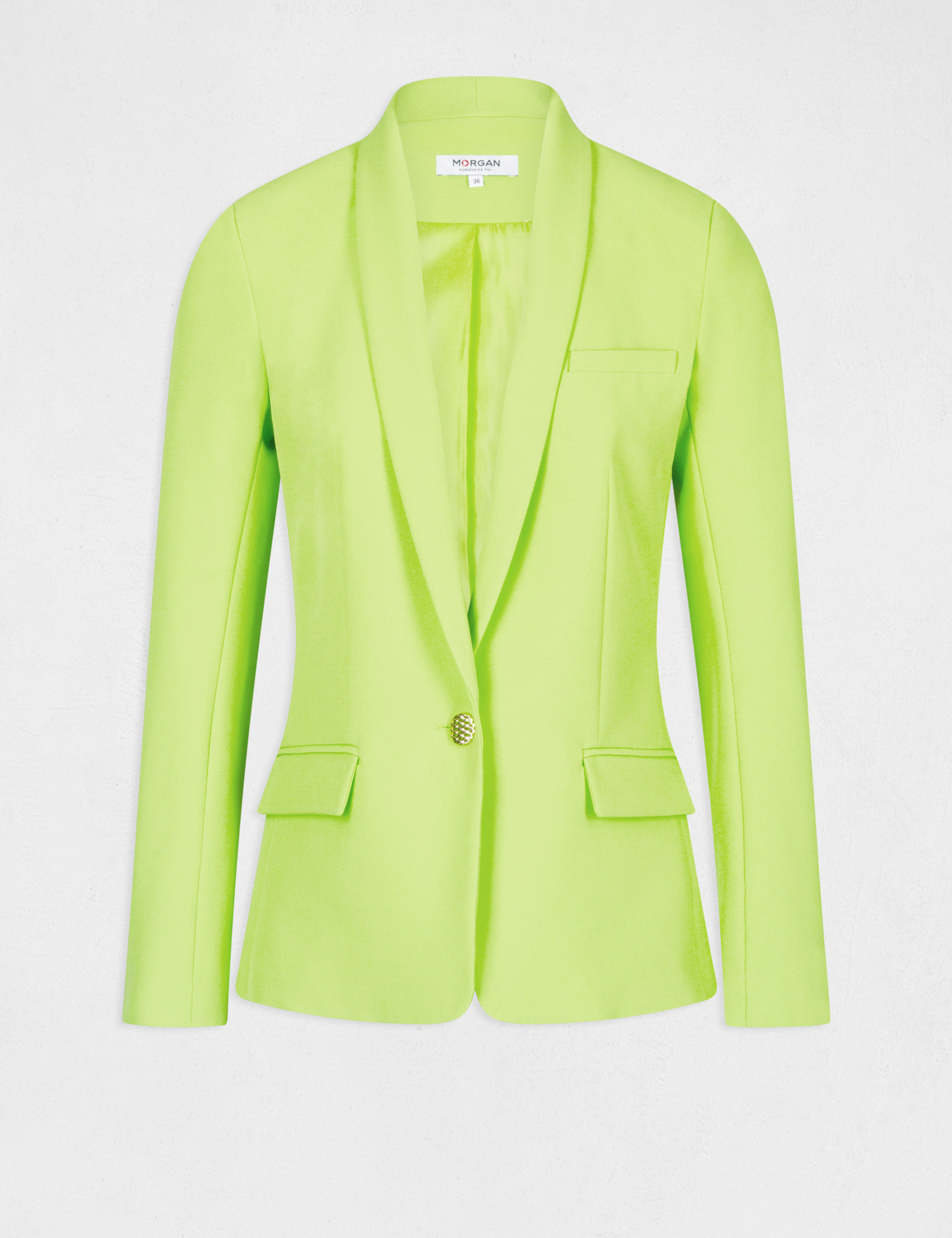 Buttoned waisted jacket aniseed ladies' Buttoned waisted jacket aniseed ladies'