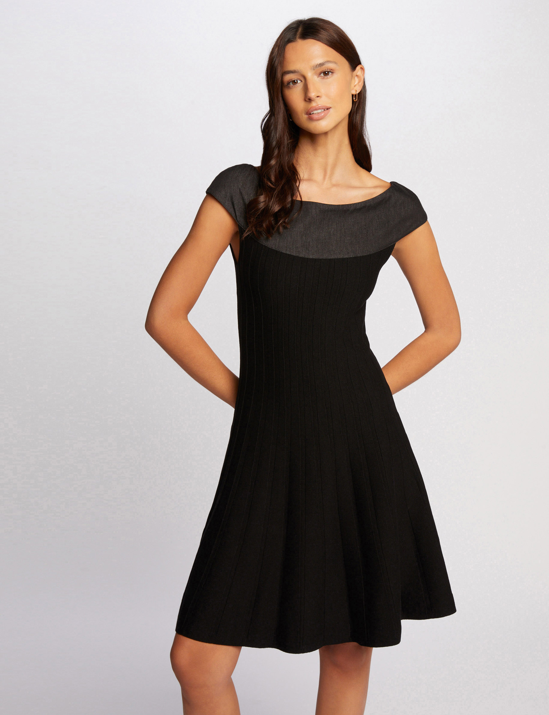 Ladies black skater shop dress