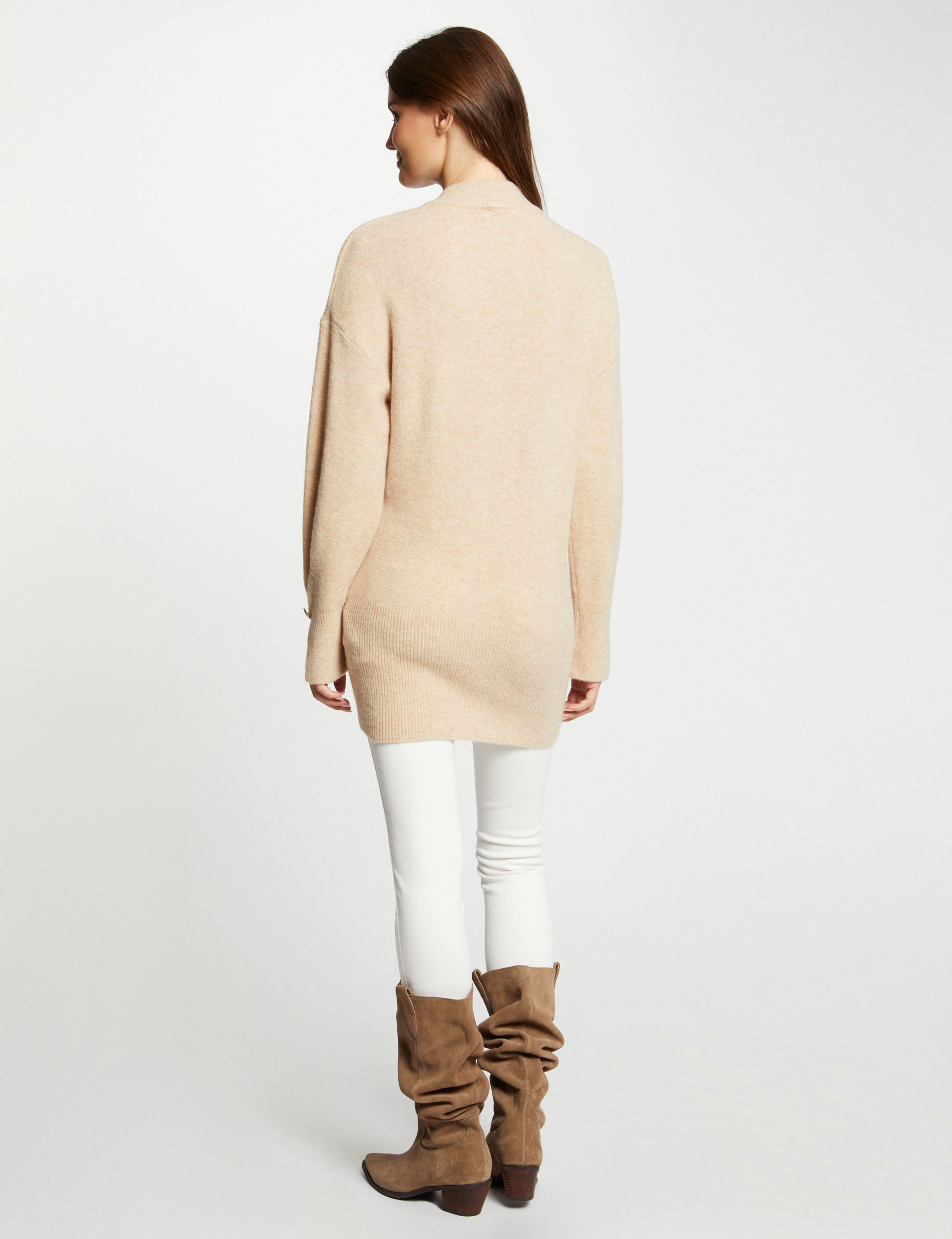 Pull mi top long femme