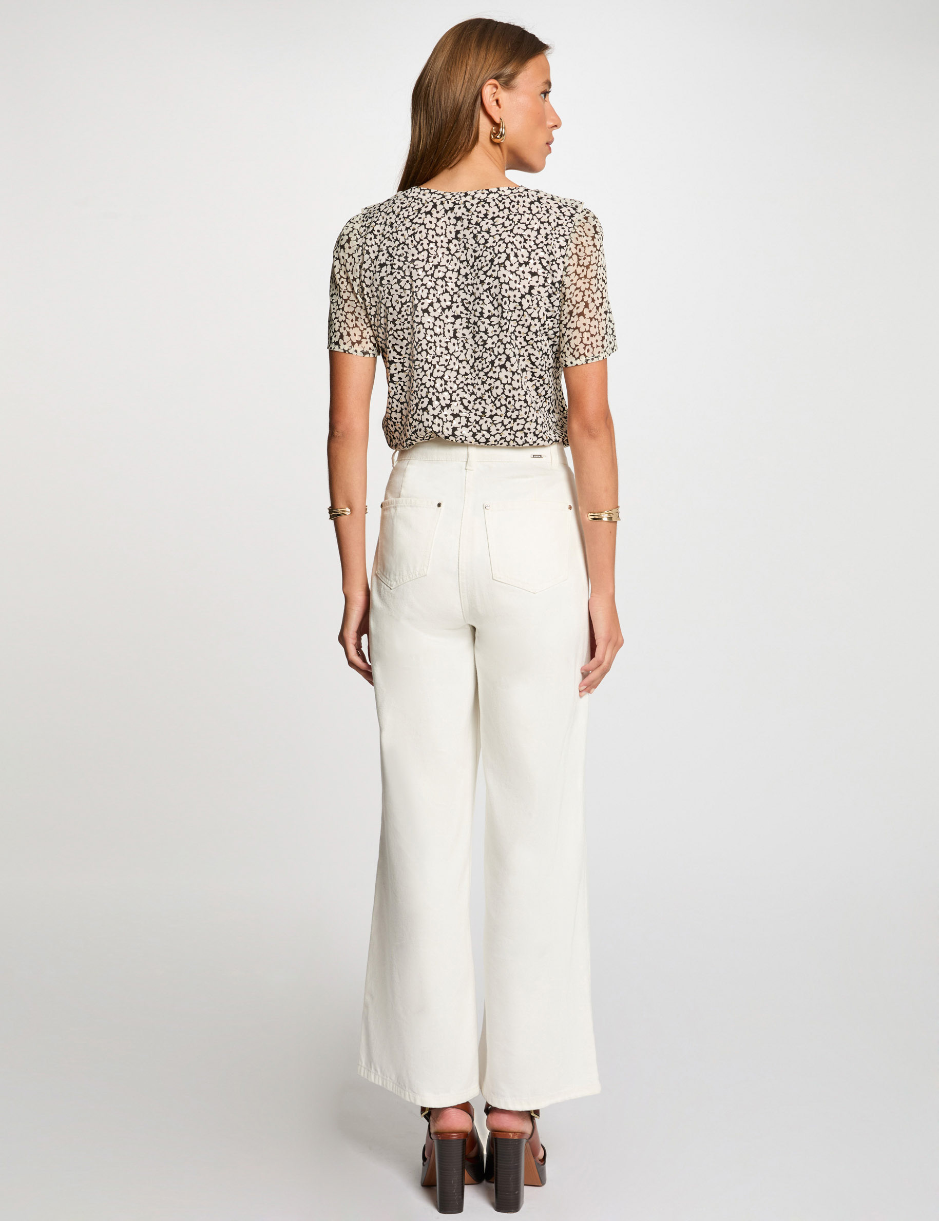 blouse manches courtes blanc femme Blouse manches courtes blanc femme