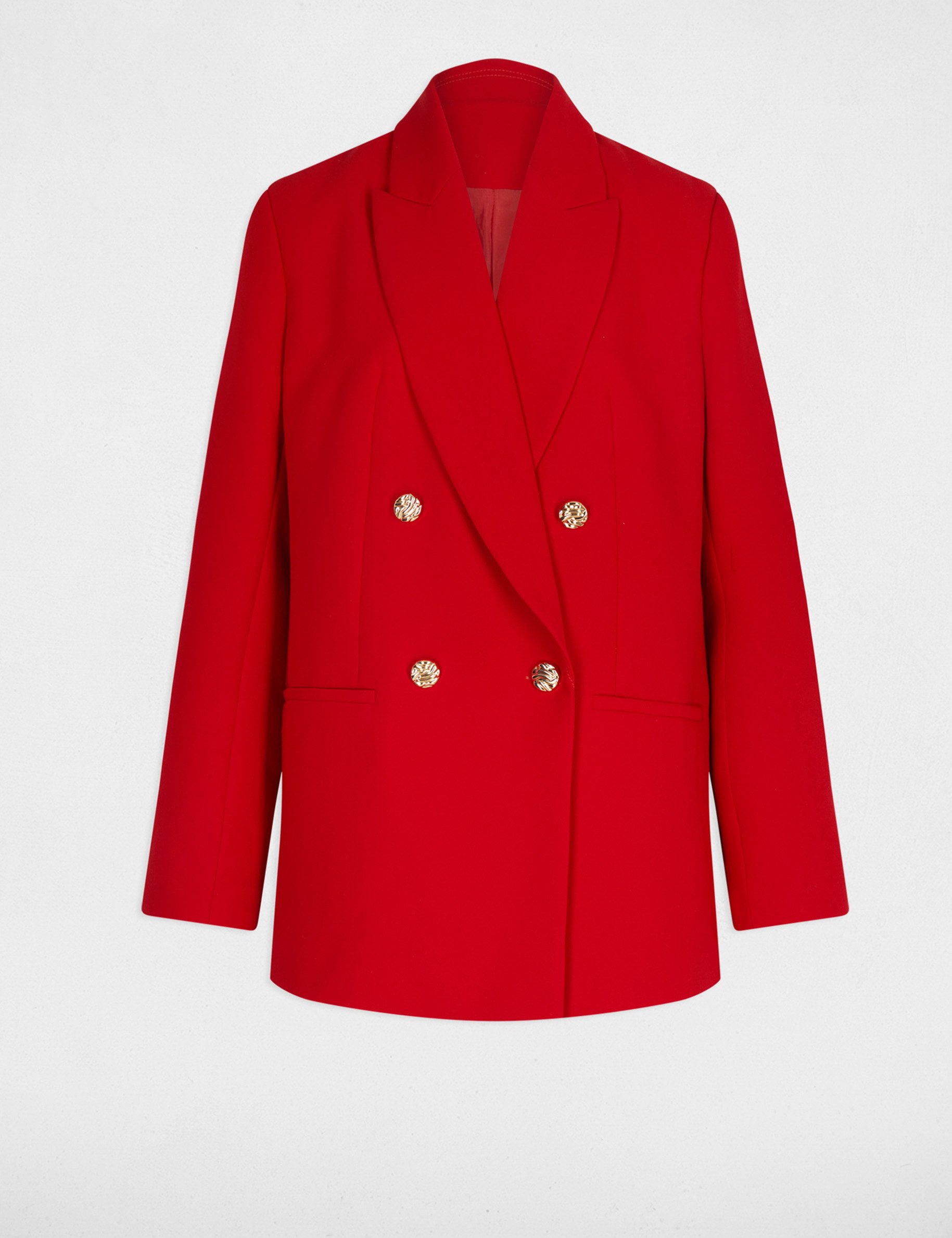 Oversized jacket red women