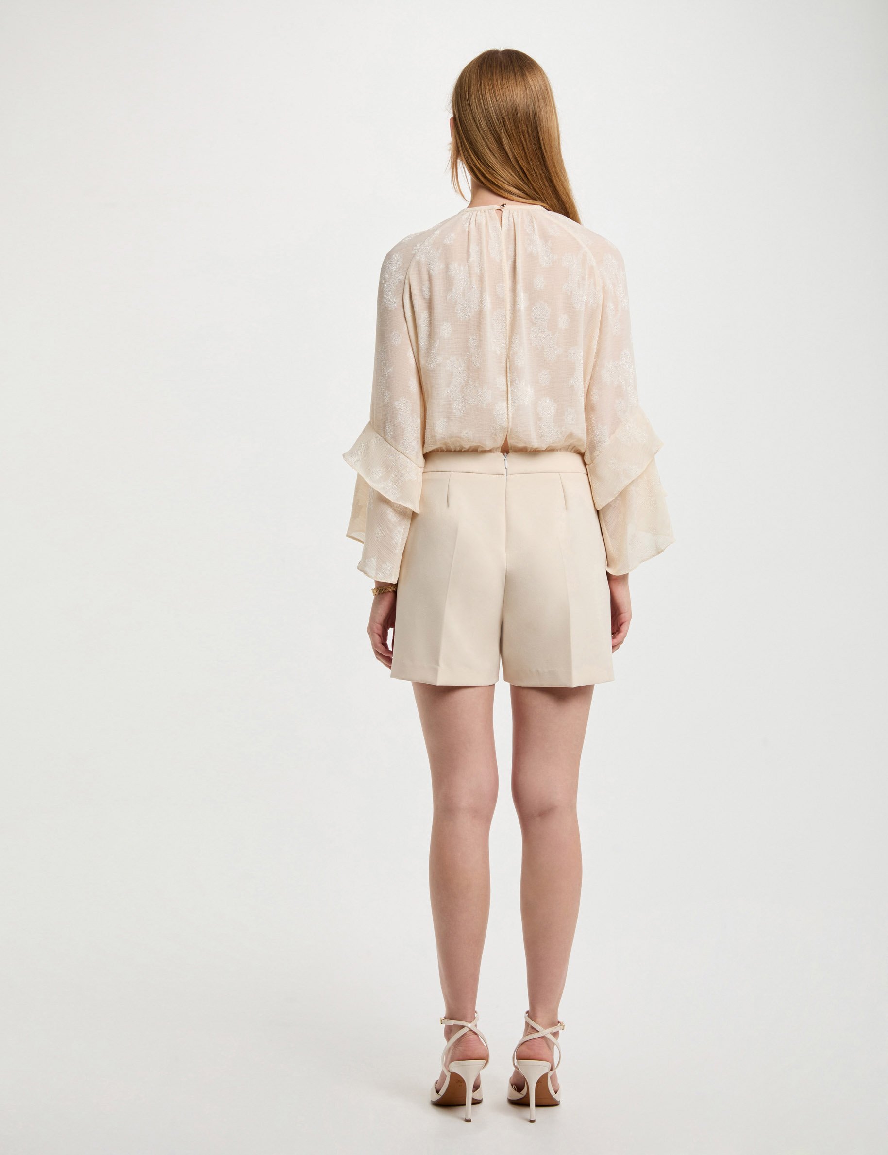 playsuit with ruffles cream women Playsuit with ruffles cream women