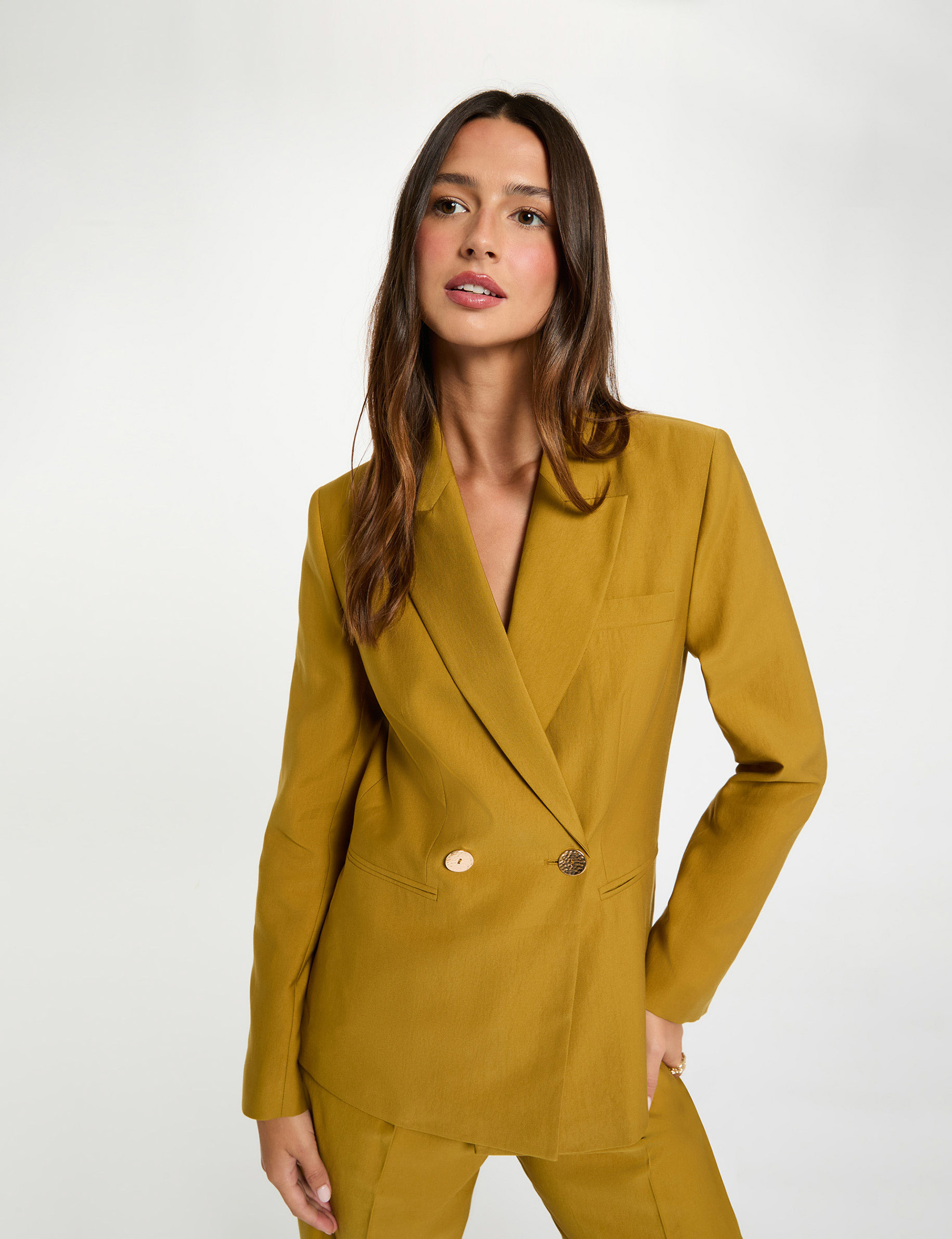 Veste sans manches vert kaki femme