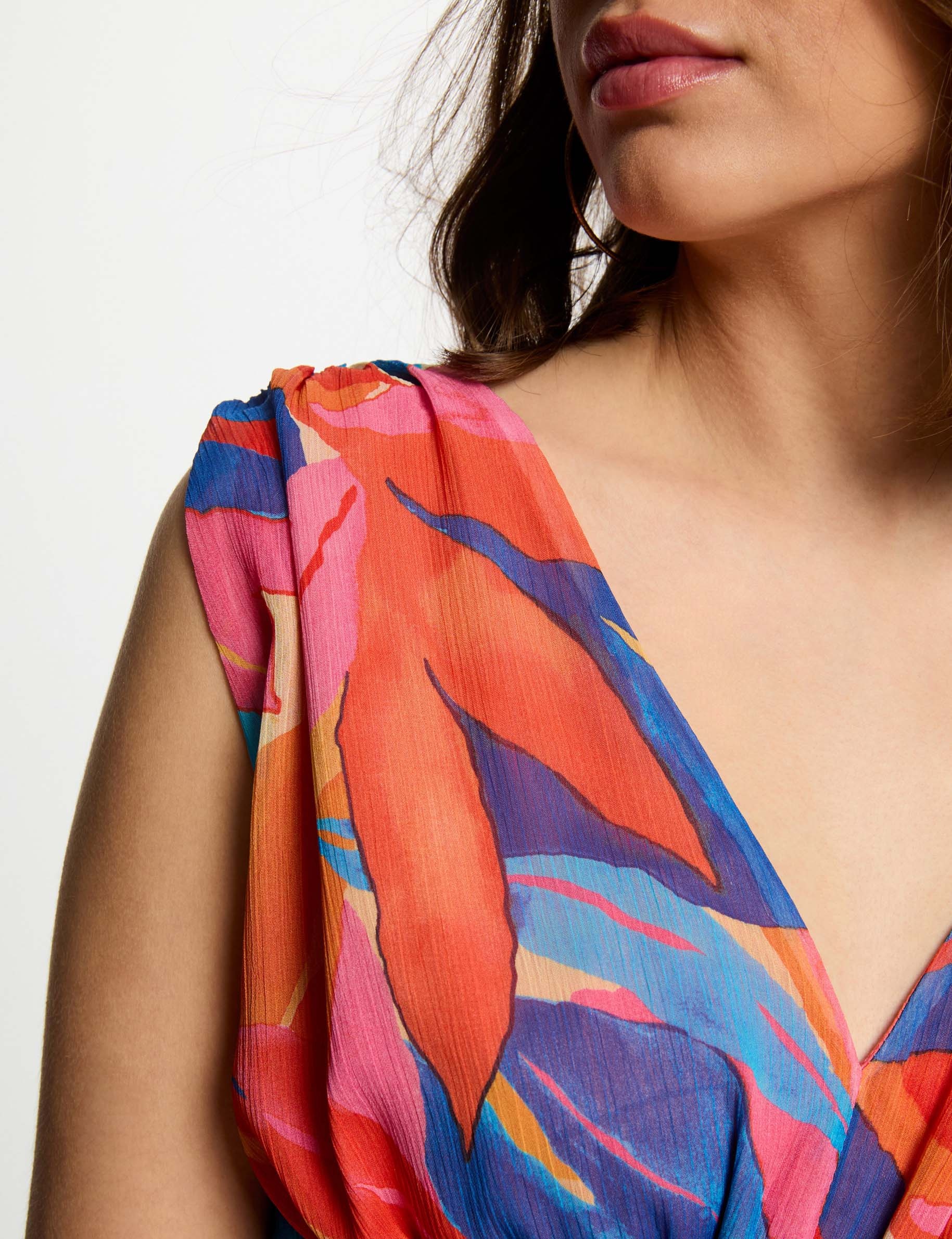 printed maxi straight dress multicolor women Printed maxi straight dress multicolor women