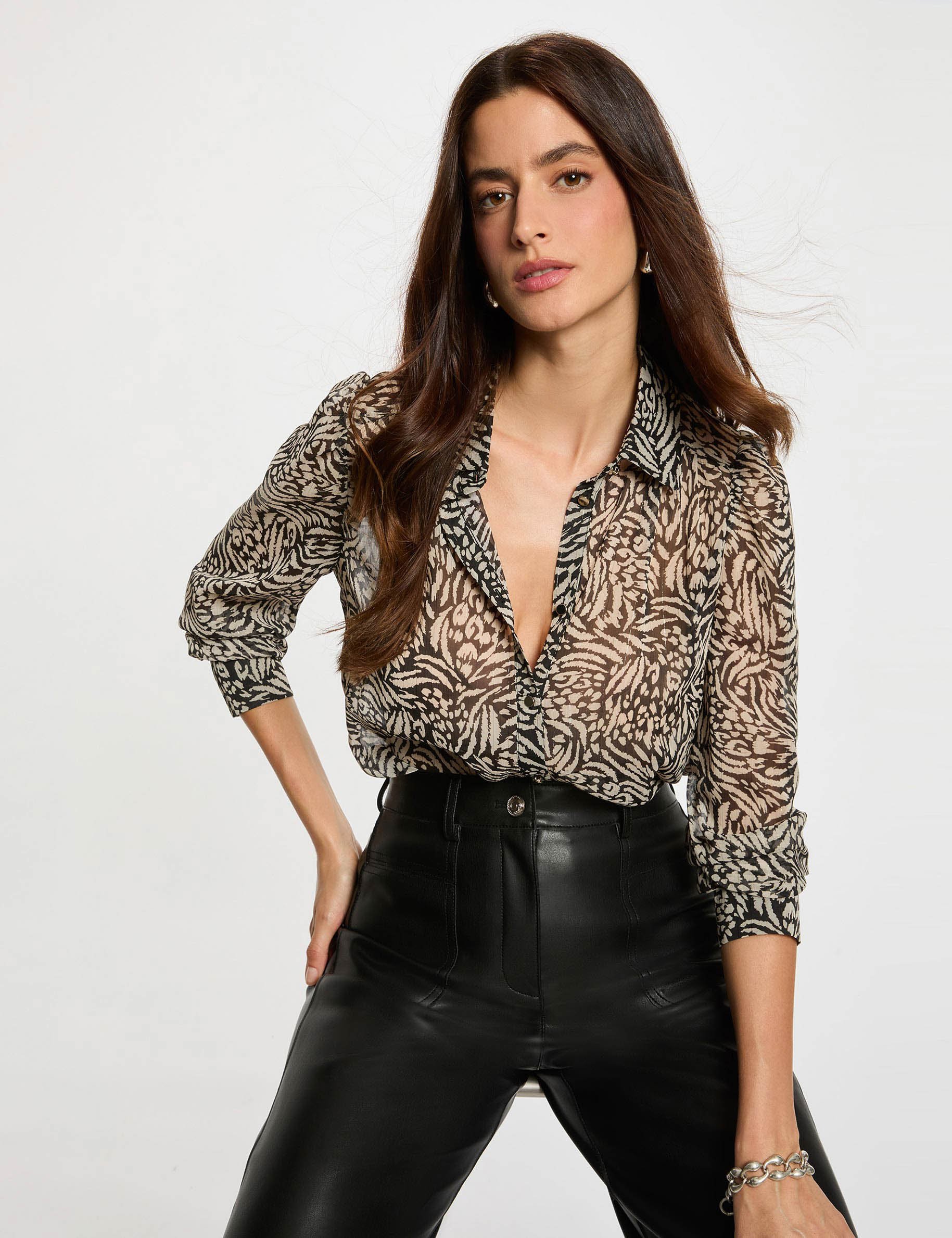 Flowy printed shirt multicolor women