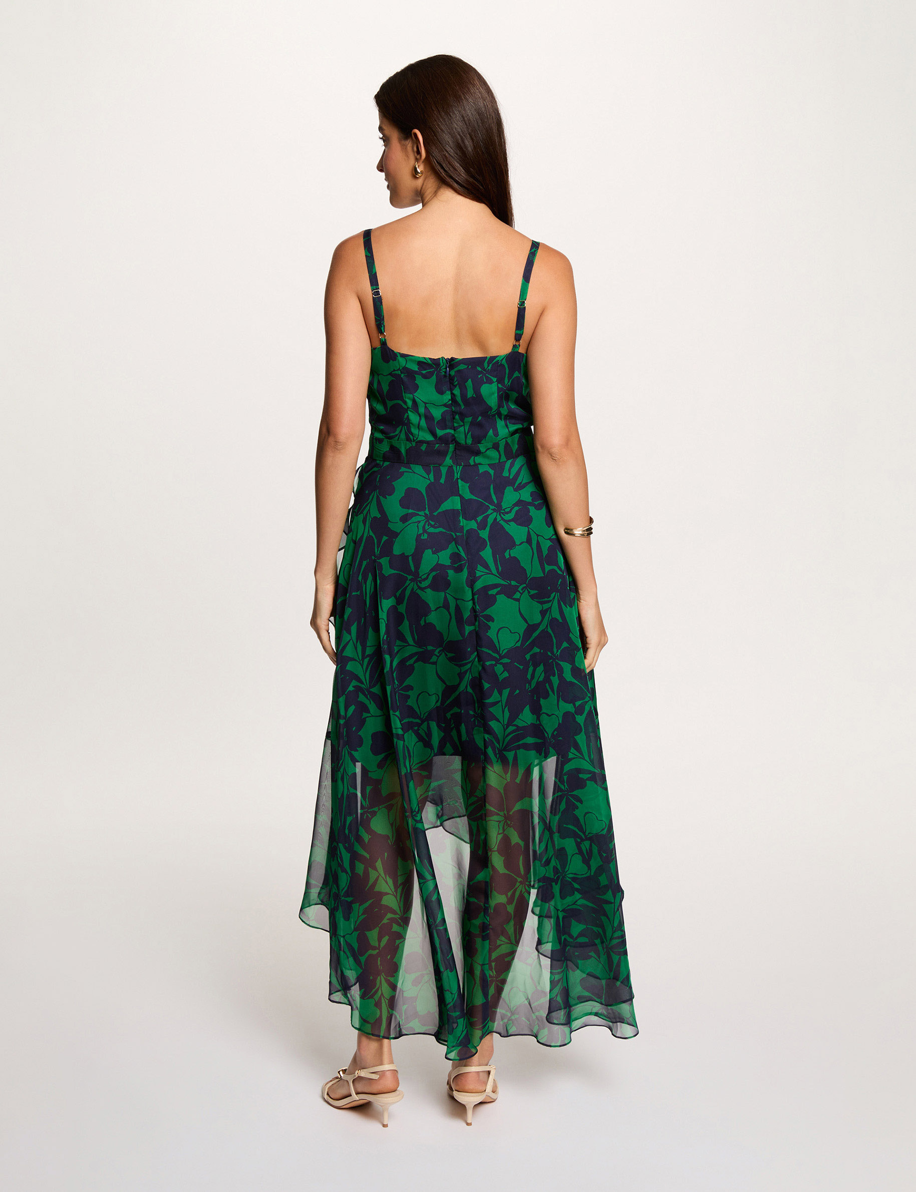 Midi wrap dress meadow green women