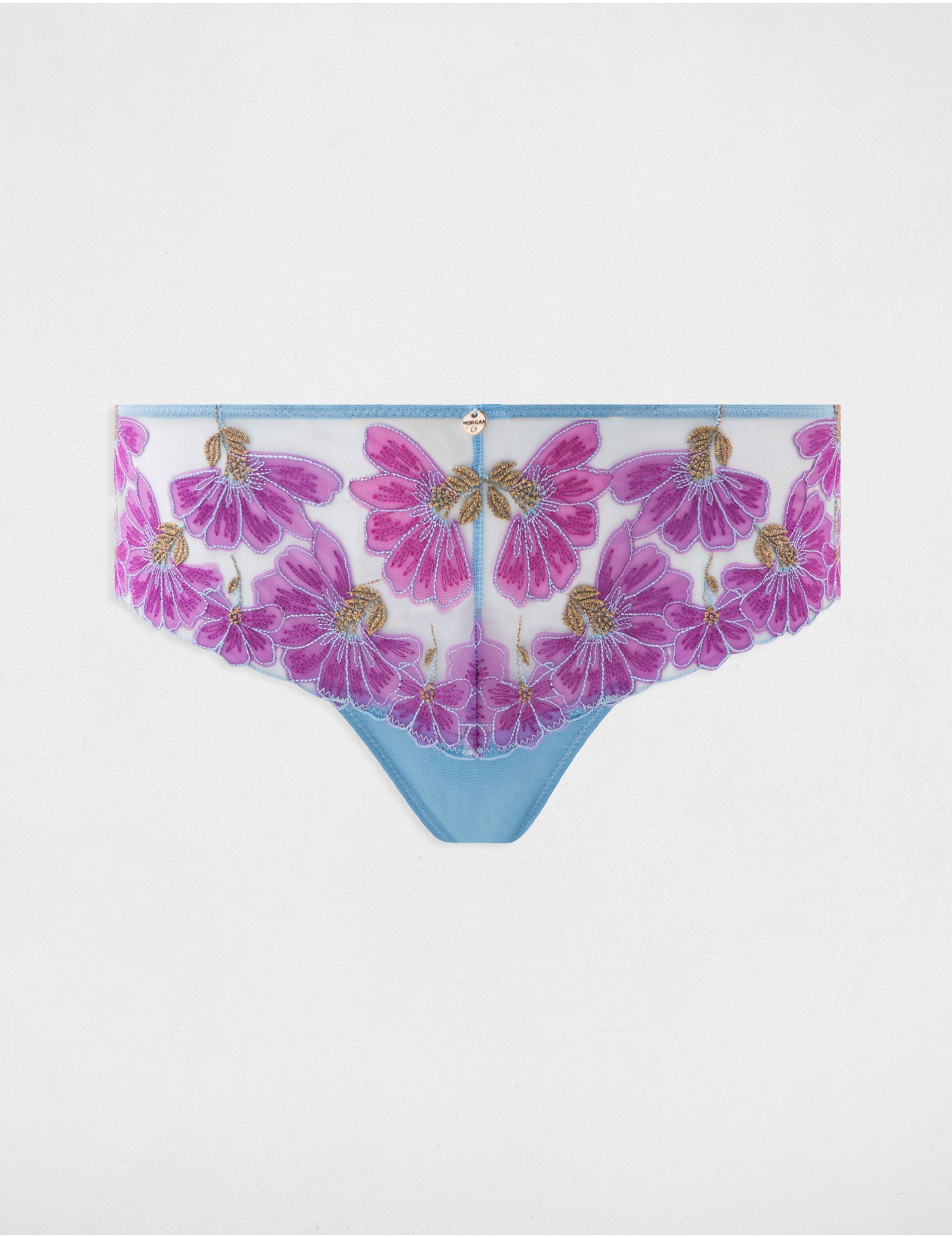 Lace shorties blue women