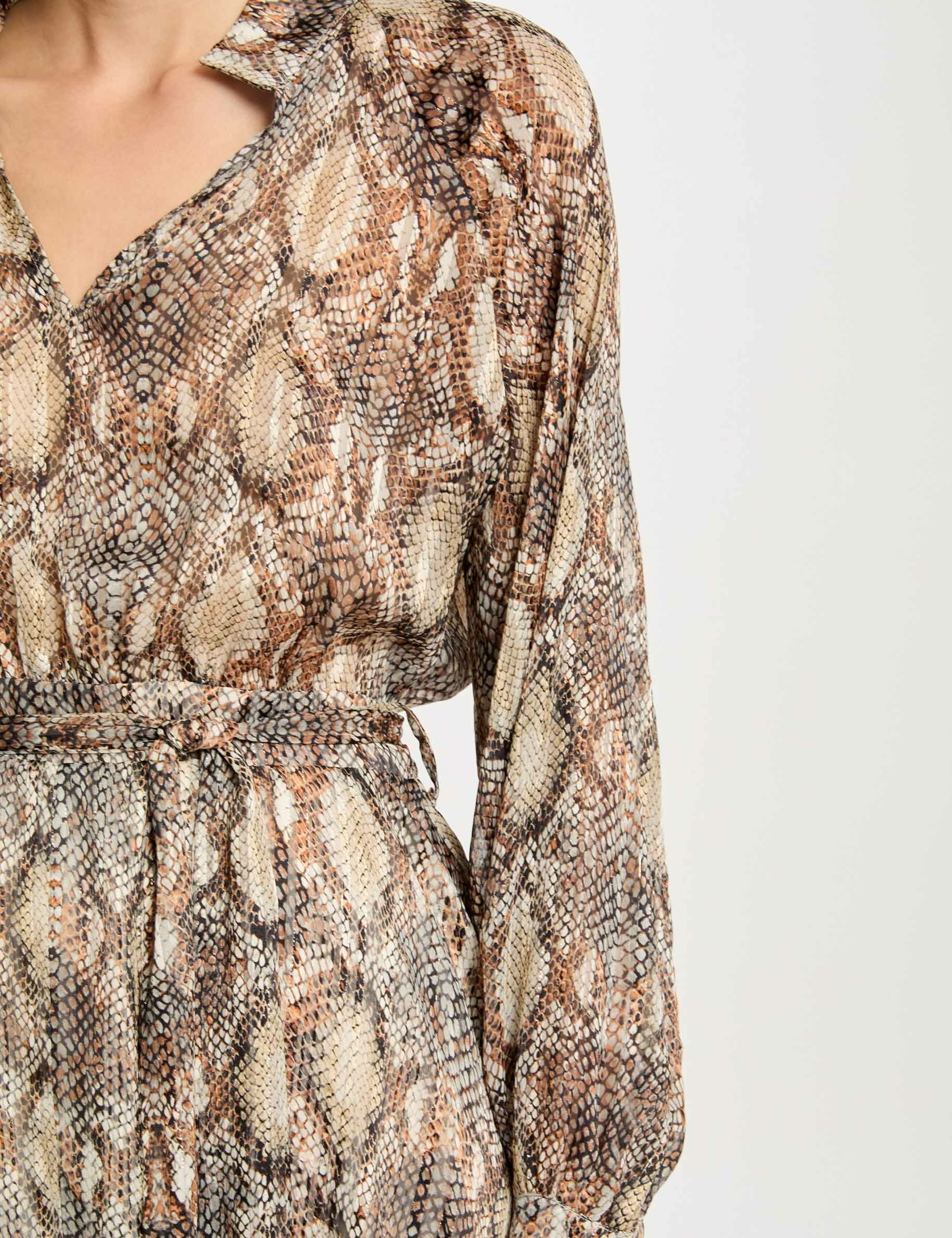 printed mini a line dress multicolored women Printed mini A-line dress multicolored women