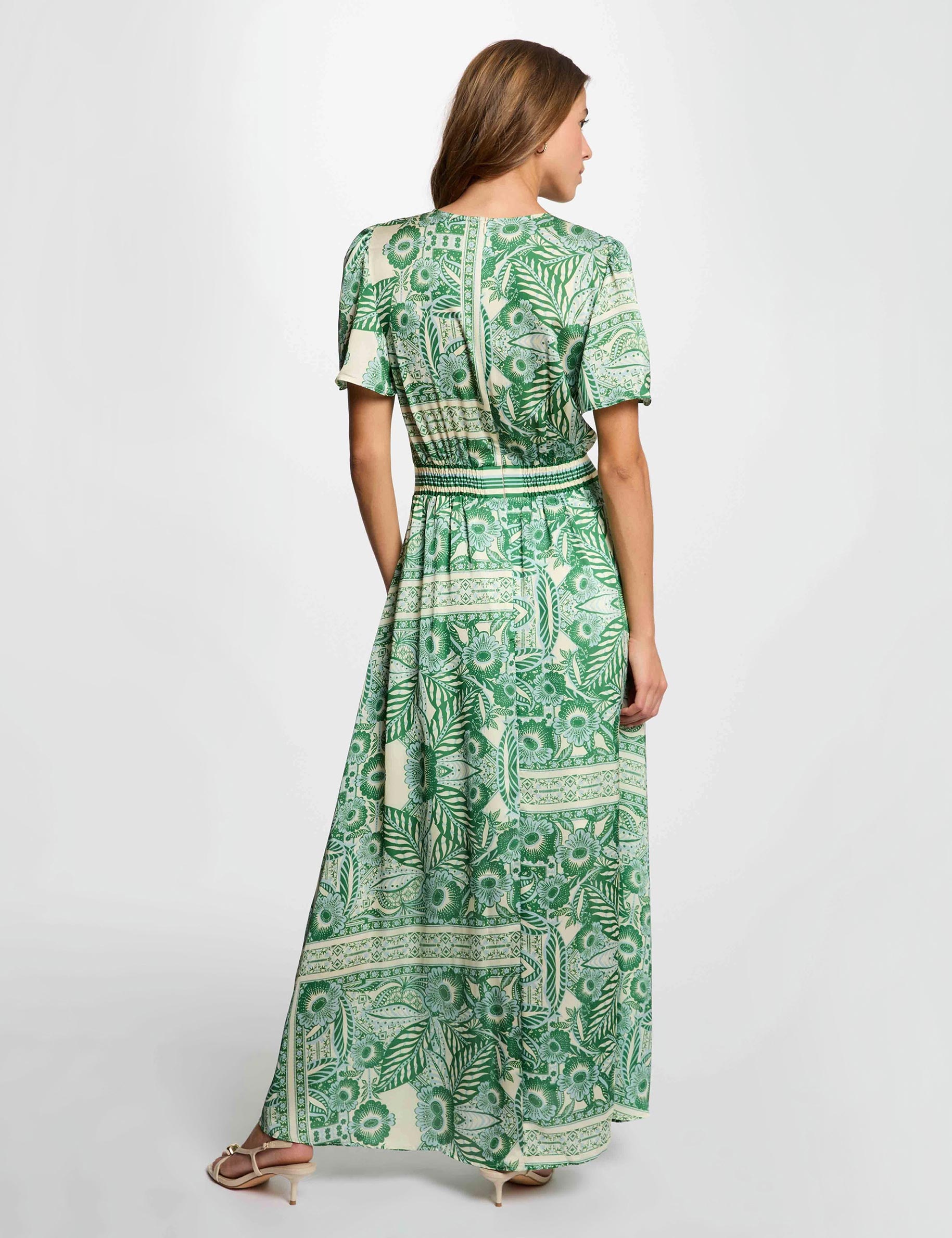 Long wrap dress multicolor women
