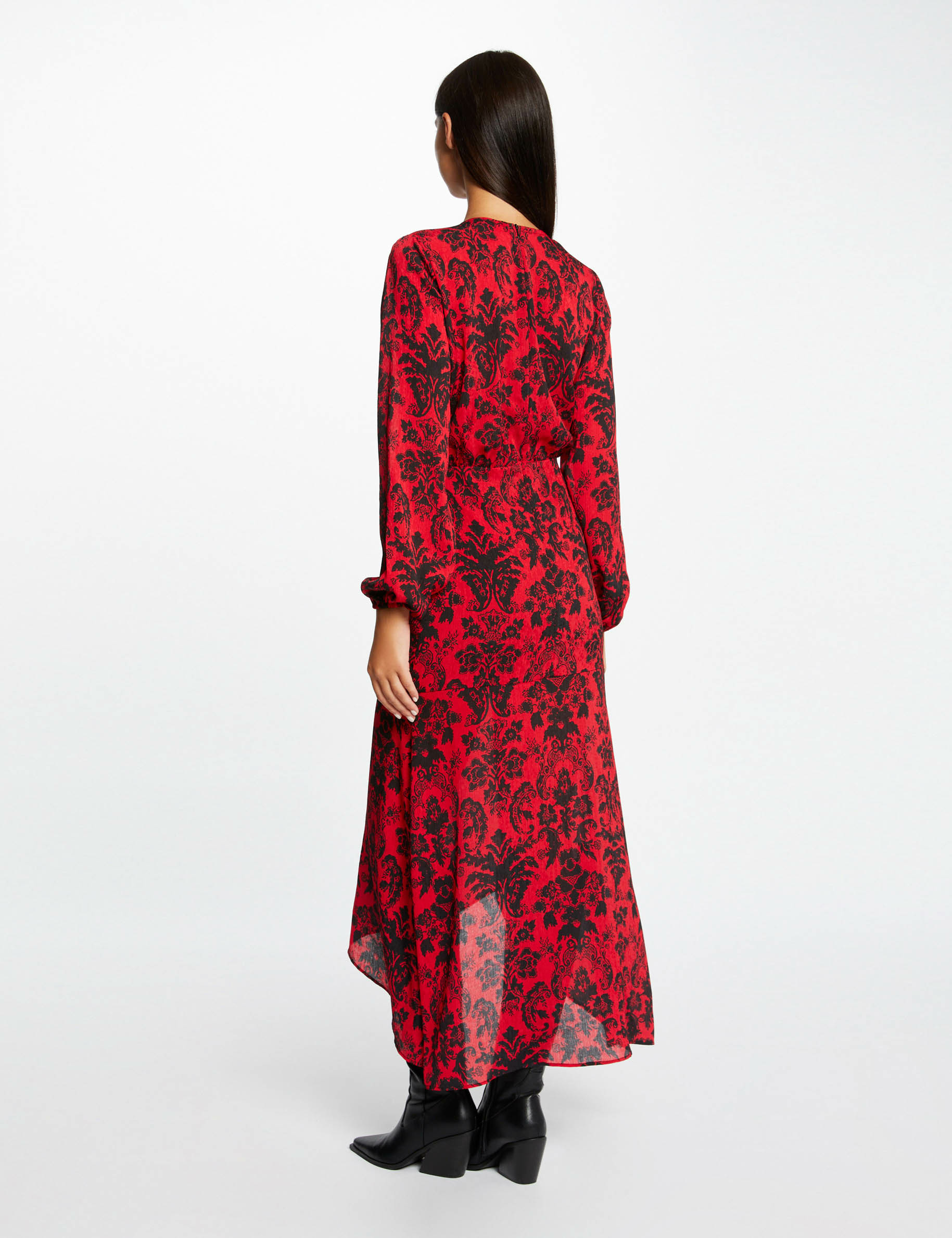 Maxi waisted dress paisley print multico ladies'