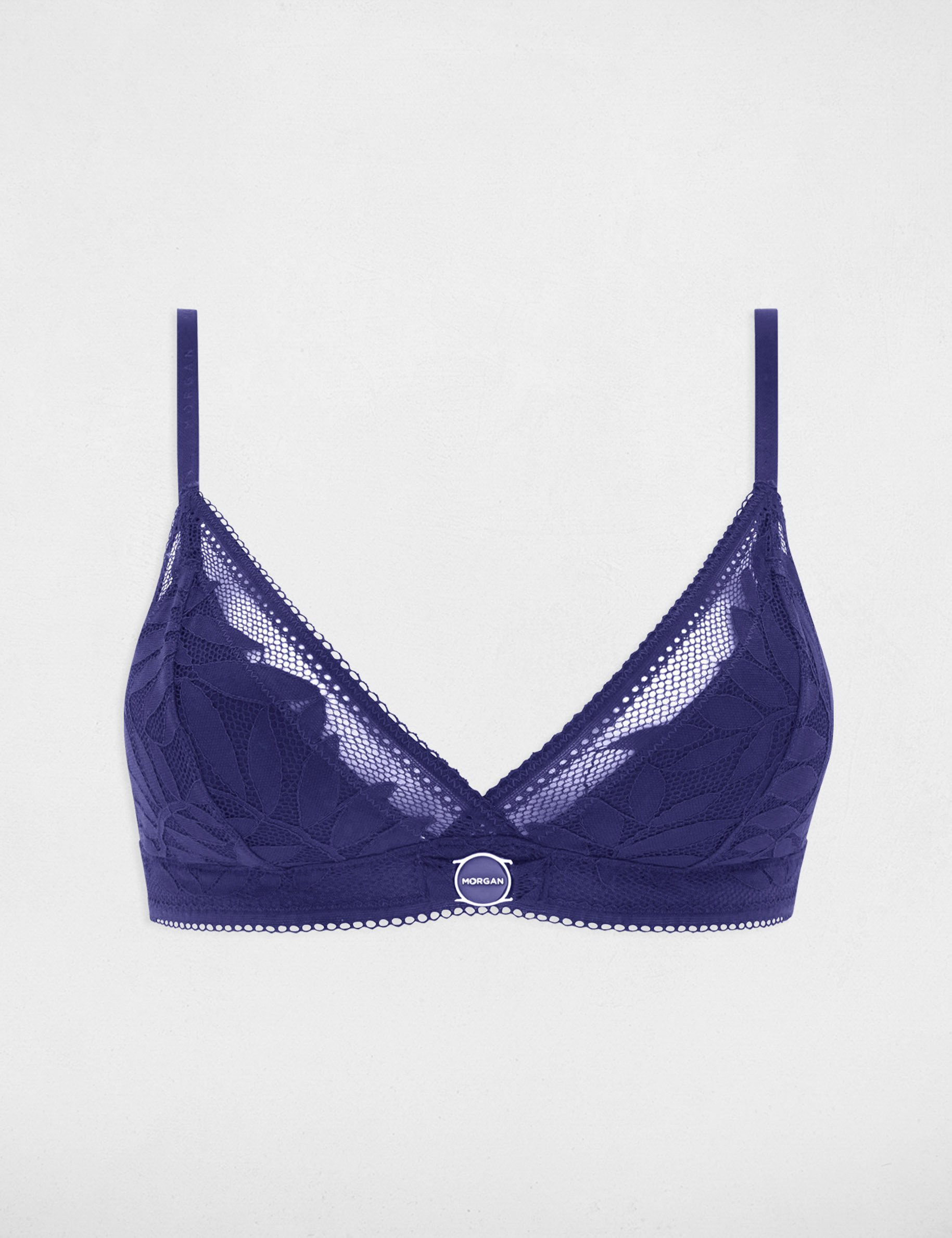 Soutien-gorge souple bleu marine femme