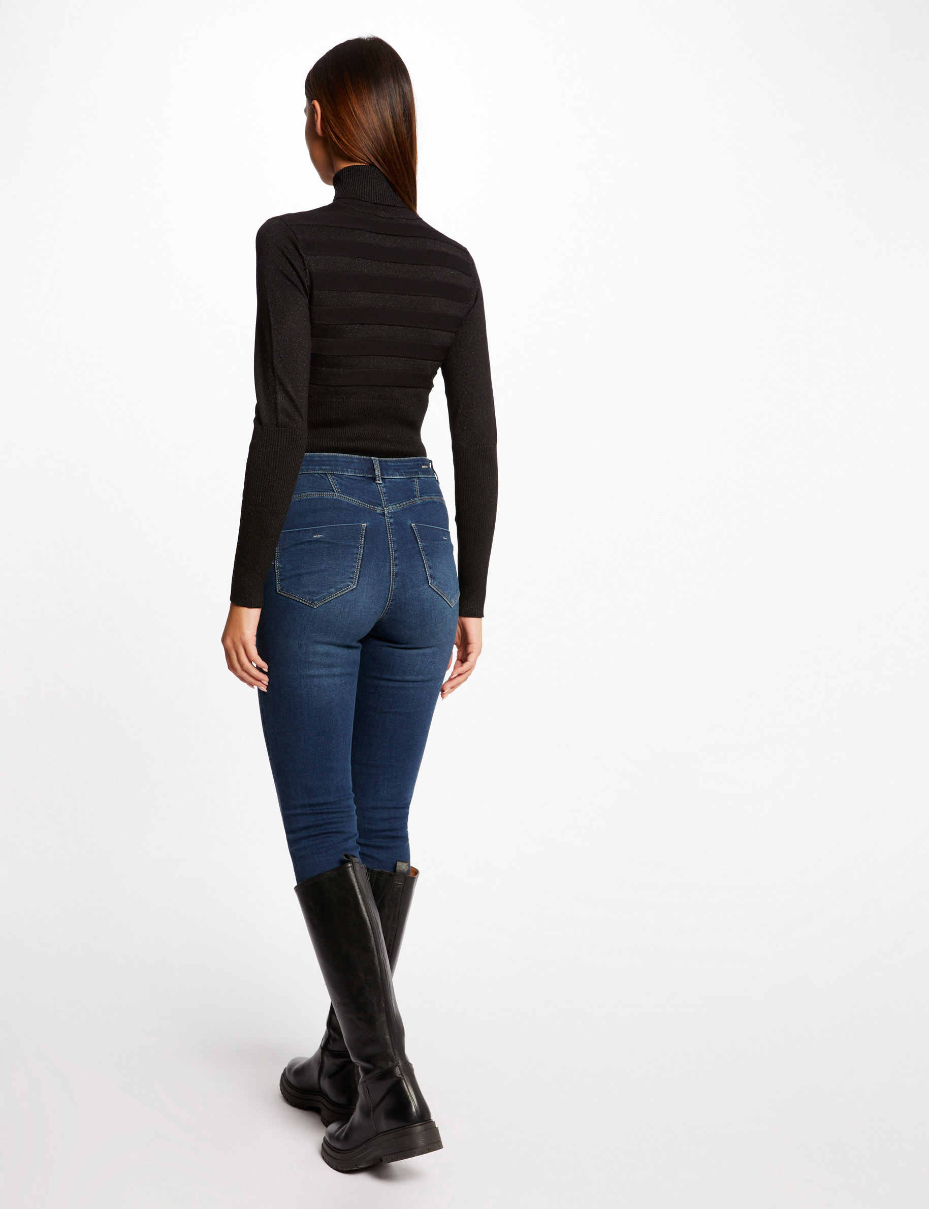 Long-sleeved jumper with turtleneck black ladies' Long-sleeved jumper with turtleneck black ladies'
