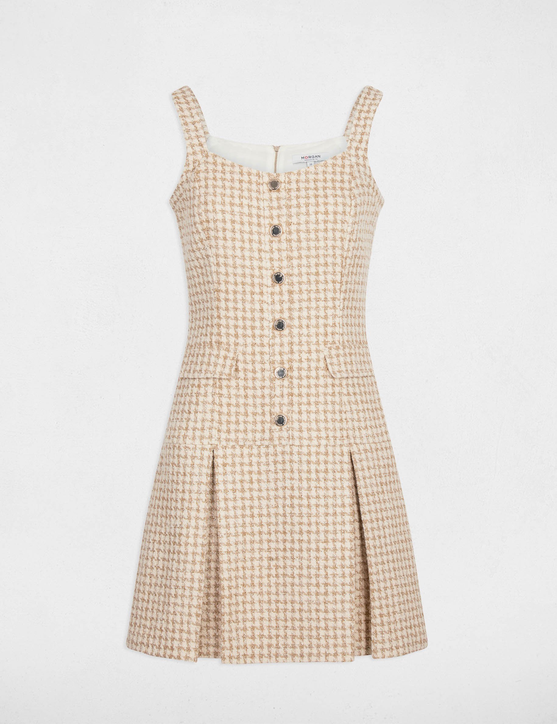 Flared tweed dress multicolor women