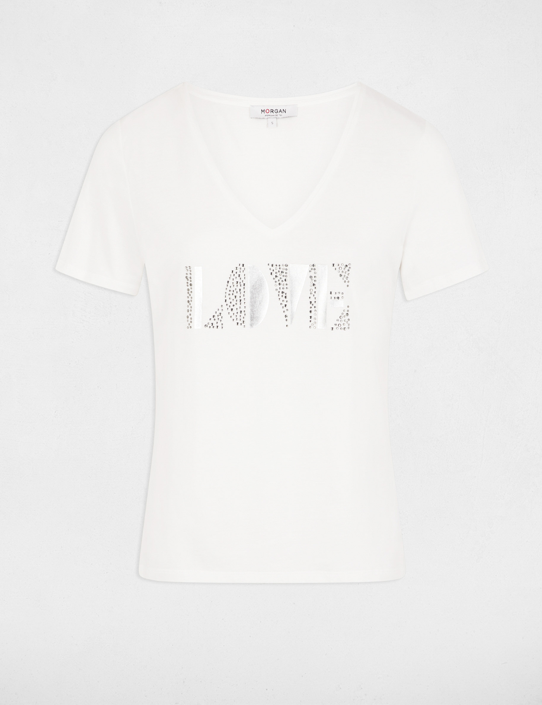 t shirt with message ivory women T-shirt with message ivory women