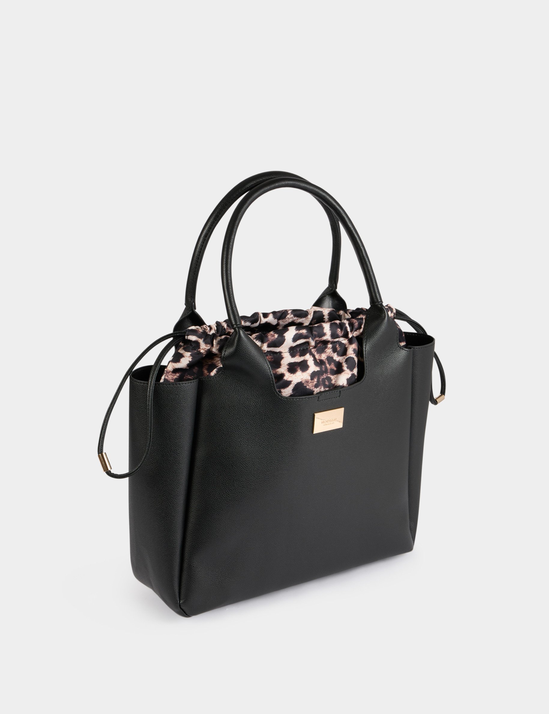 Sac cabas avec pochette noir femme