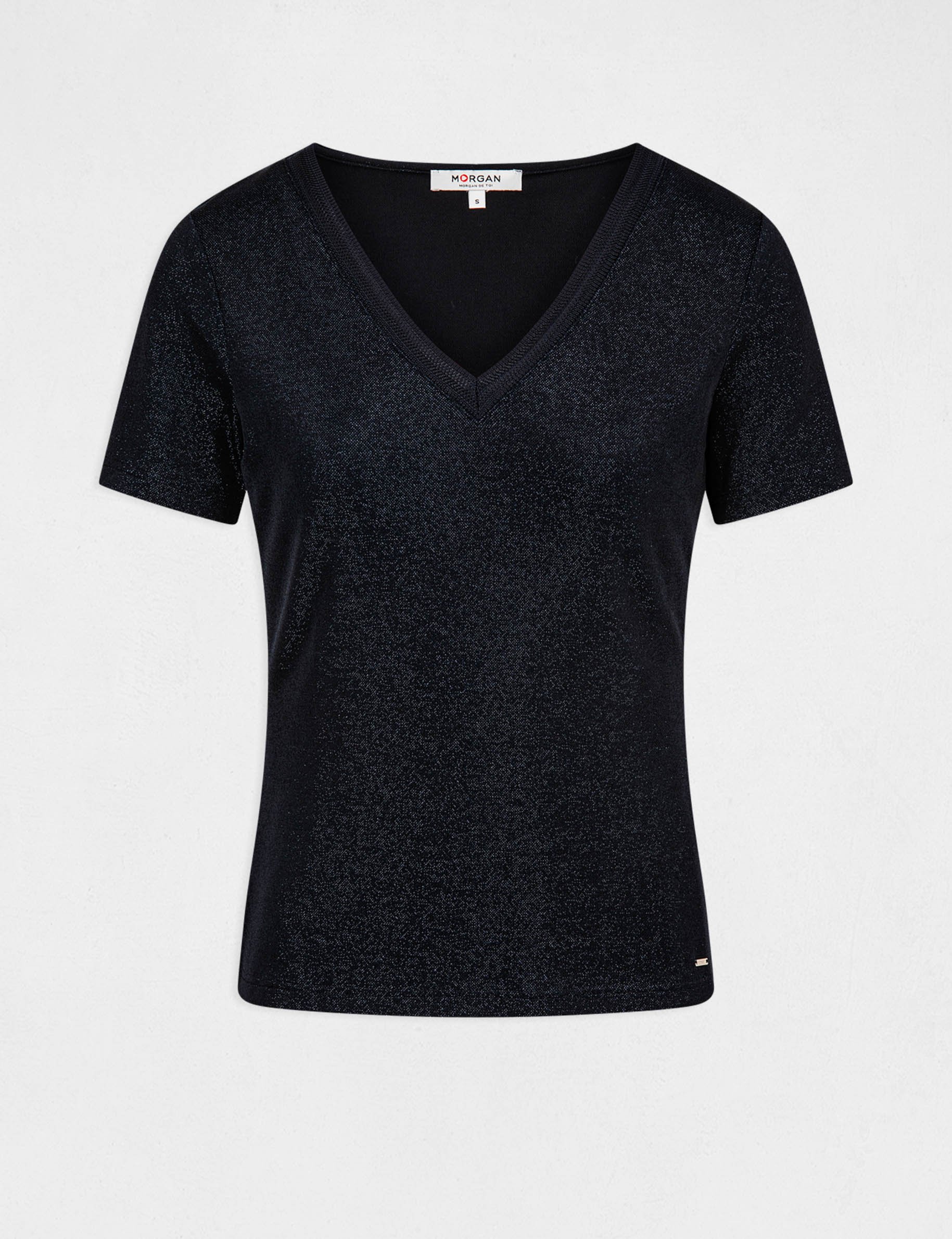 short sleeved t shirt with v neck navy blue women Short-sleeved t-shirt with V-neck navy blue women
