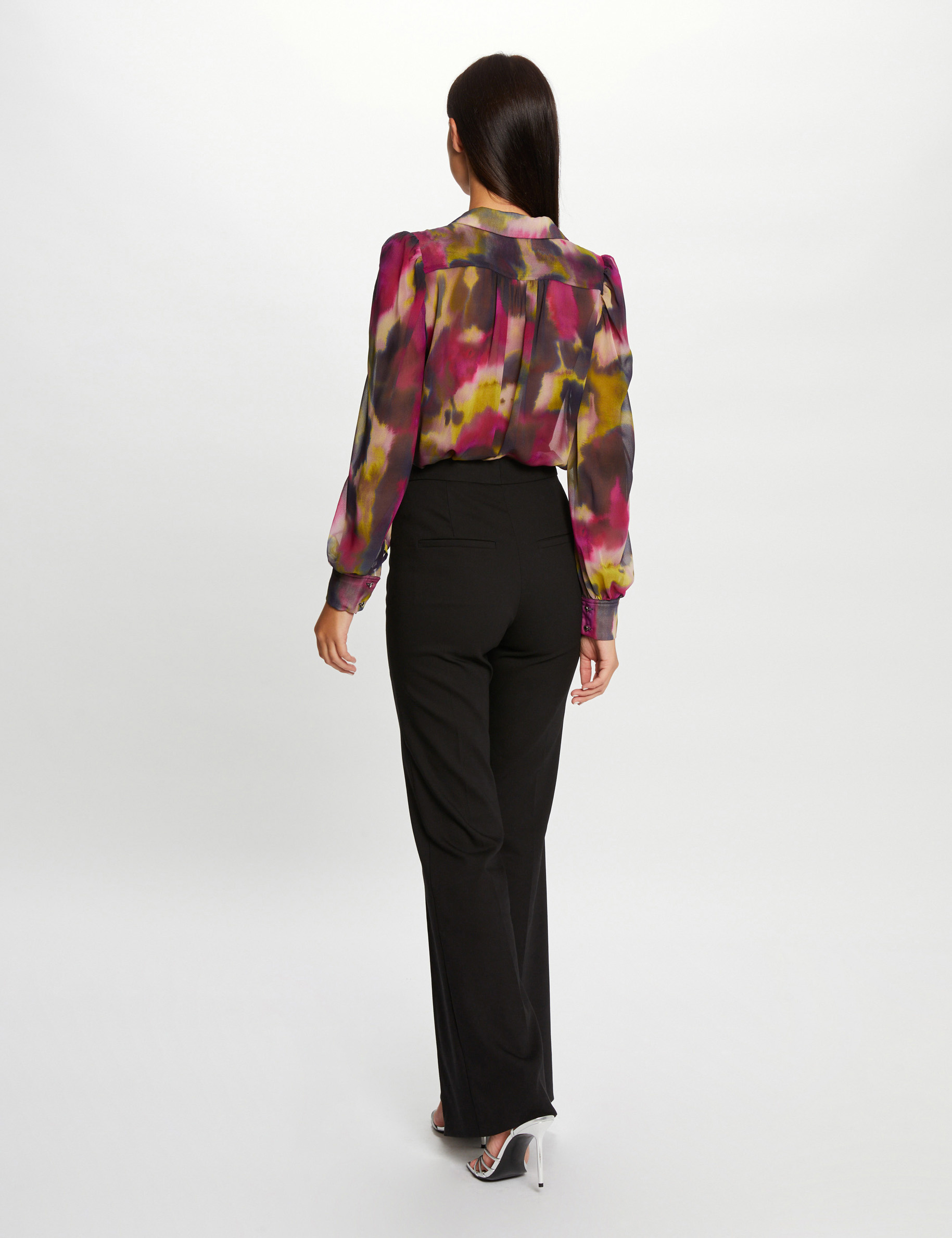 Long-sleeved shirt abstract print multico ladies'