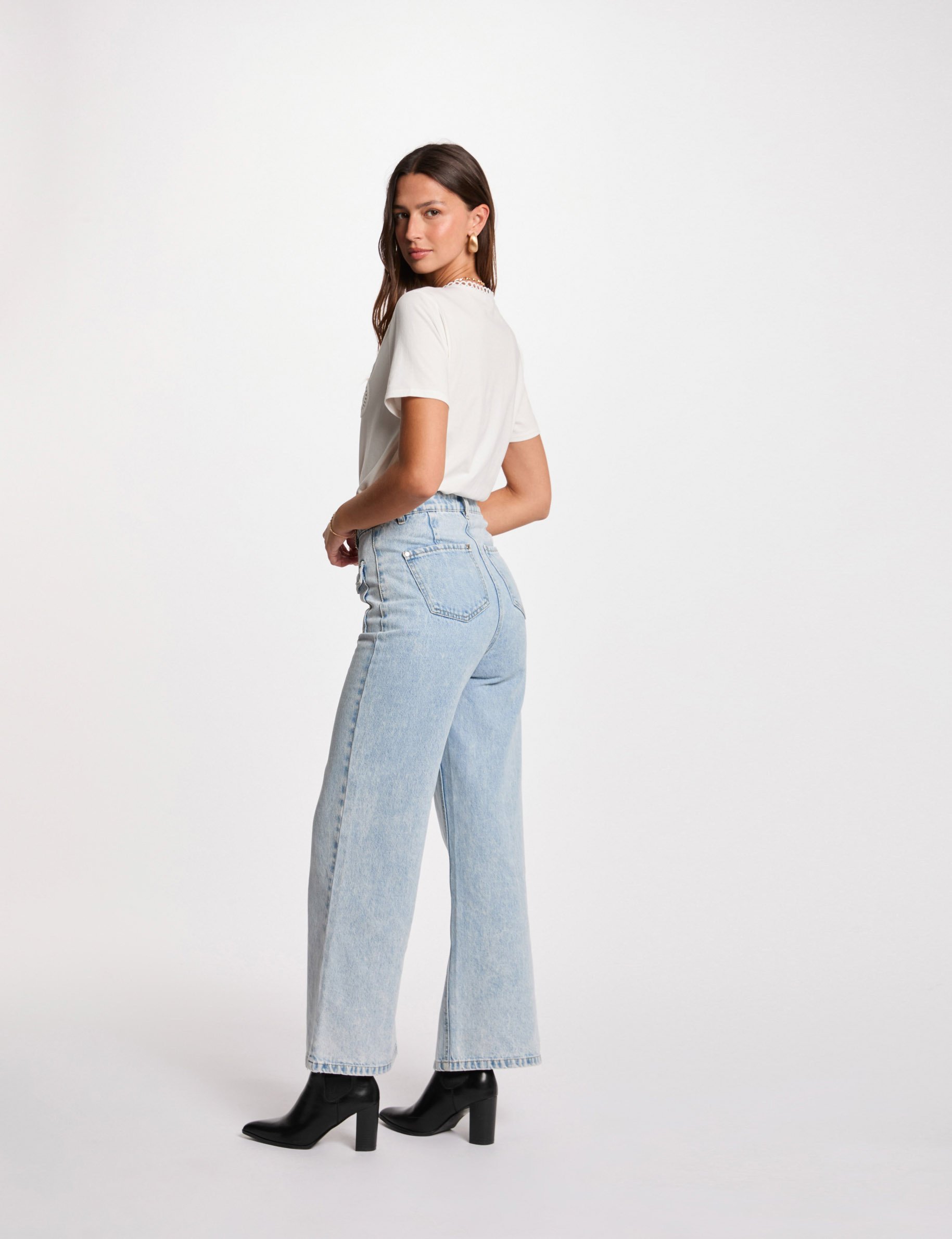 t shirt manches courtes blanc femme T-shirt manches courtes blanc femme