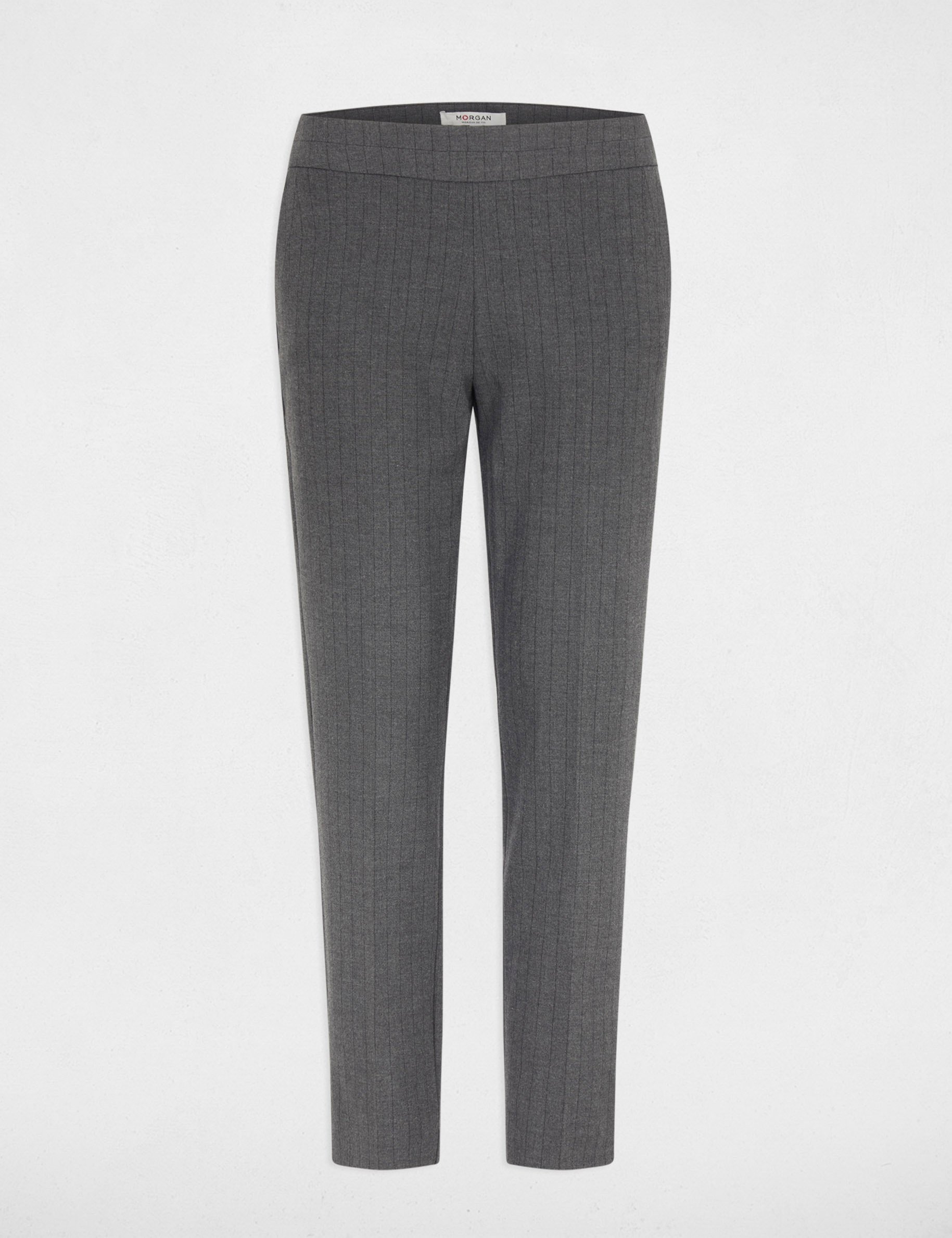 Slim cigarette trousers mid-grey women