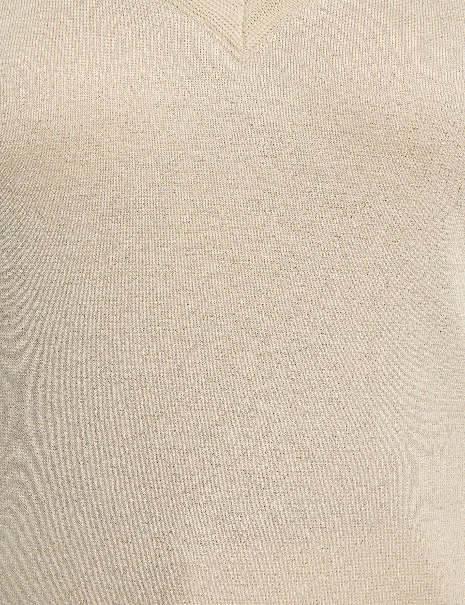 fitted v neck t shirt ivory women null