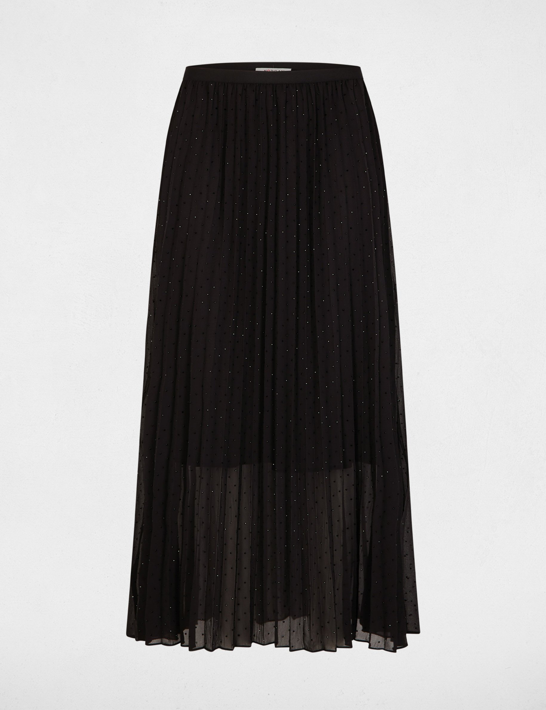 Long skirt with rhinestones black women