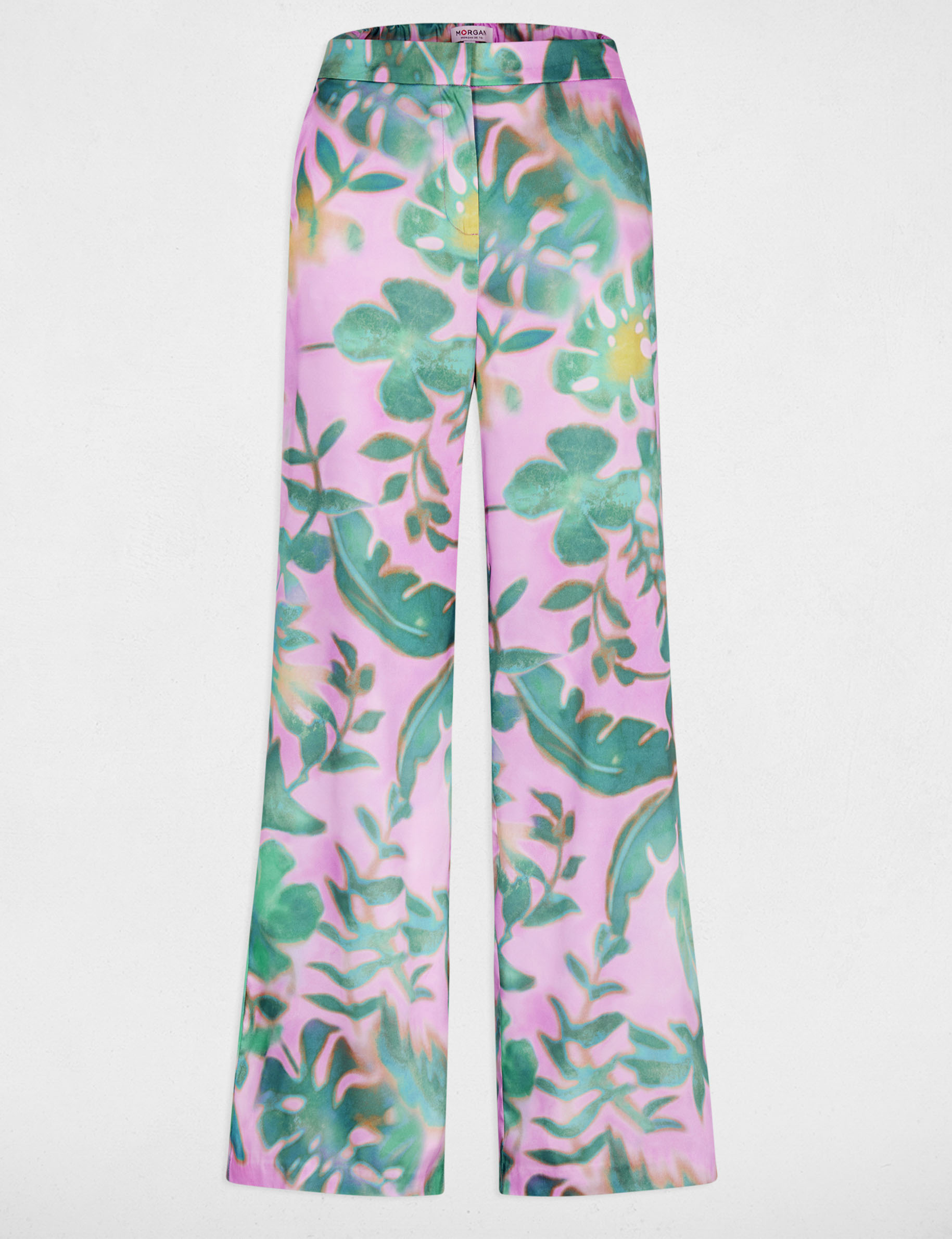 High-waisted wide-leg trousers multicolor women