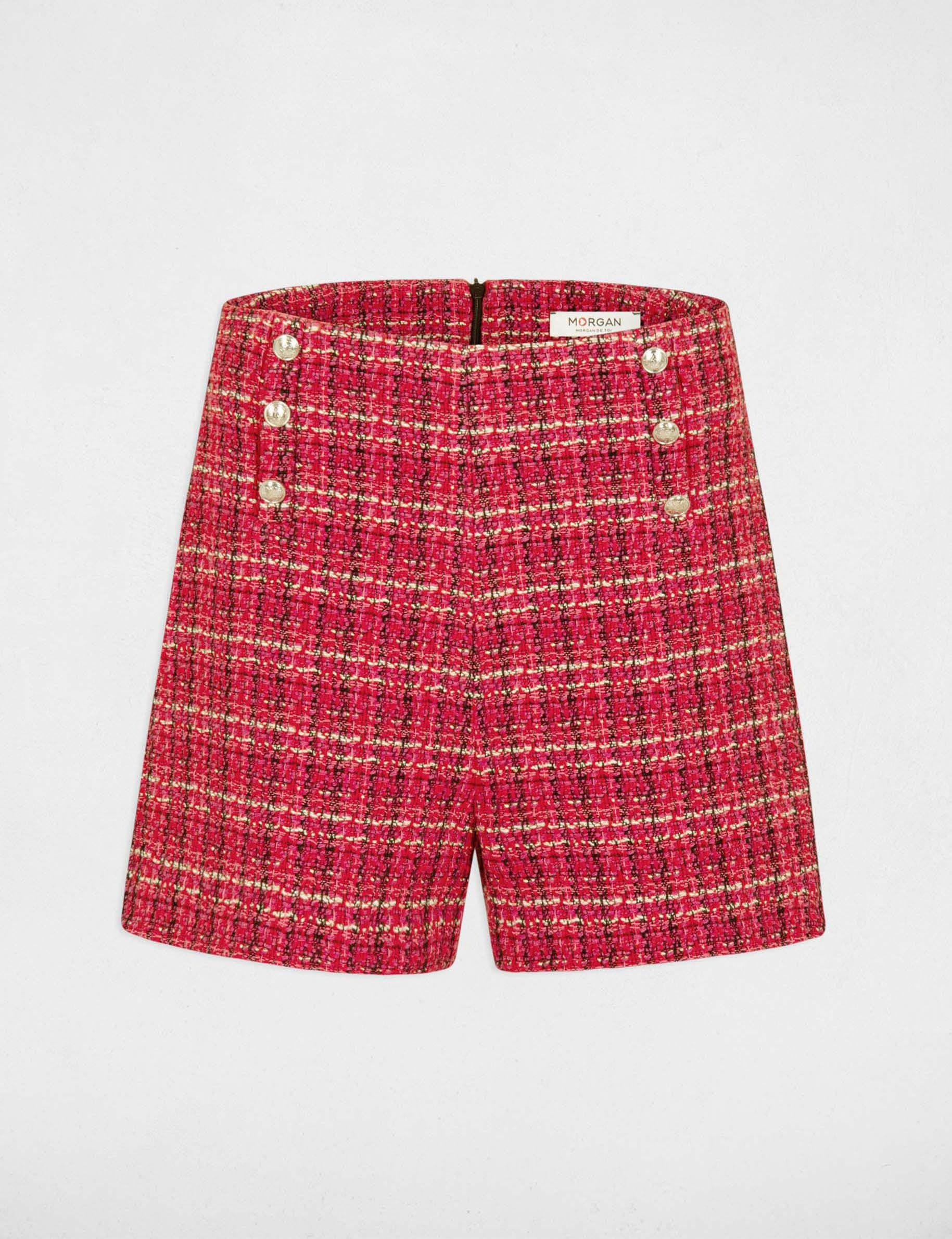 Straight tweed shorts multico ladies'