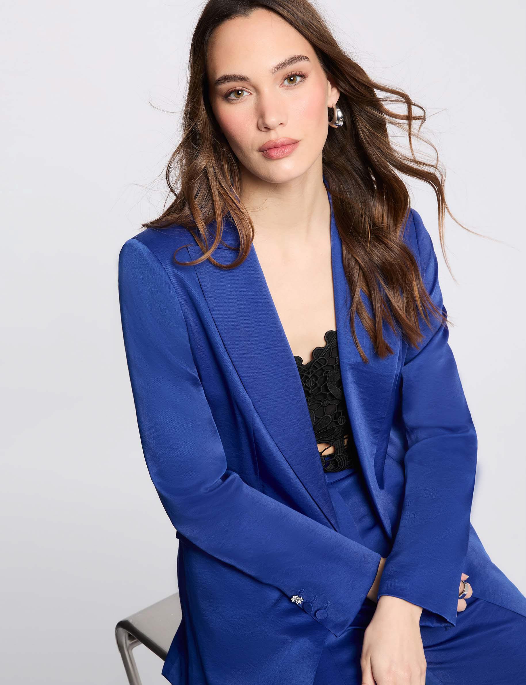 suede blazer electric blue women Suede blazer electric blue women