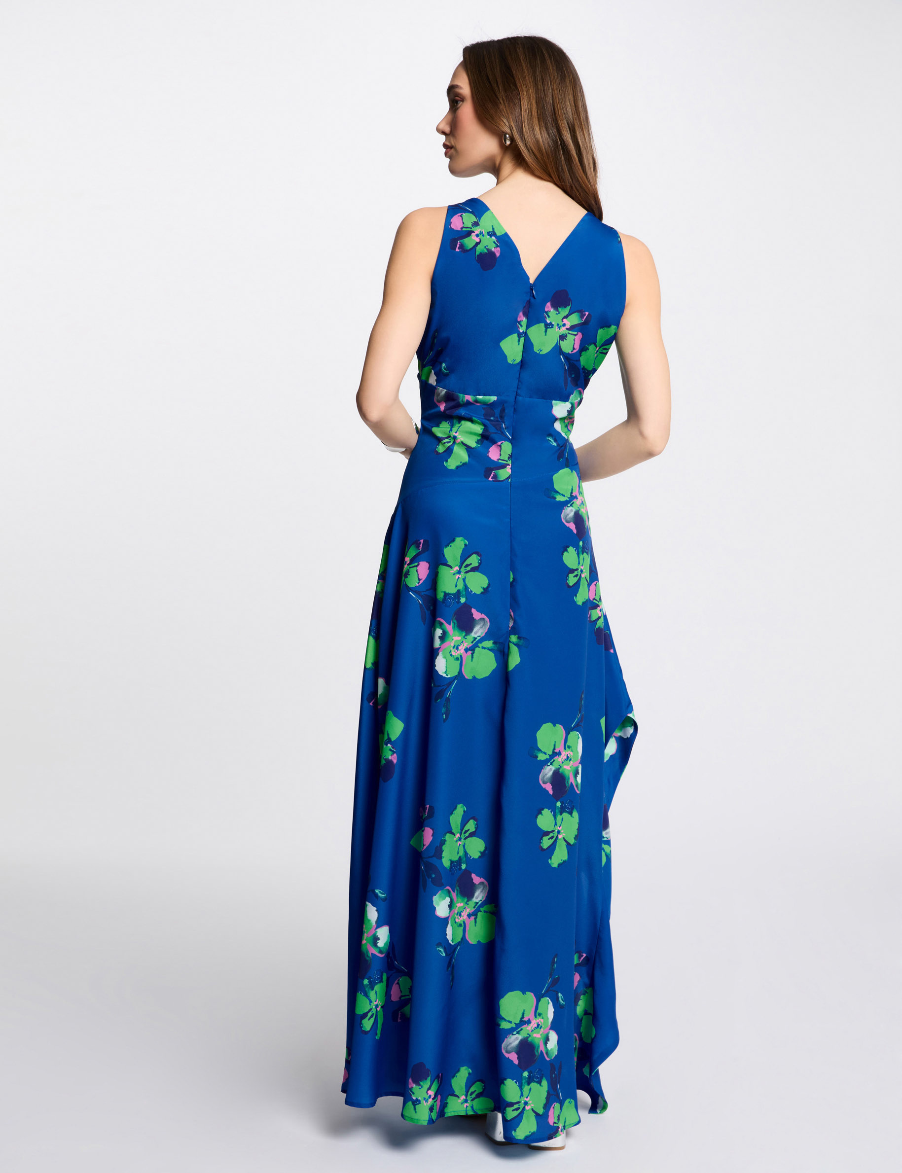 robe longue droite imprimee multicolore femme Robe longue droite imprimée multicolore femme