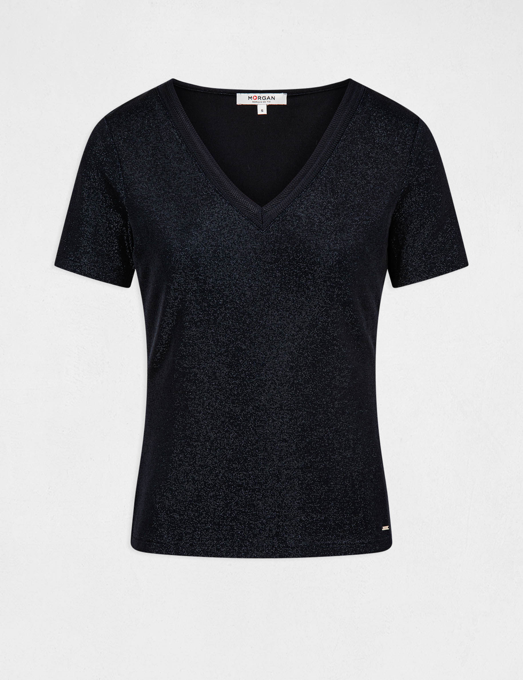 short sleeved t shirt with v neck navy blue women Short-sleeved t-shirt with V-neck navy blue women
