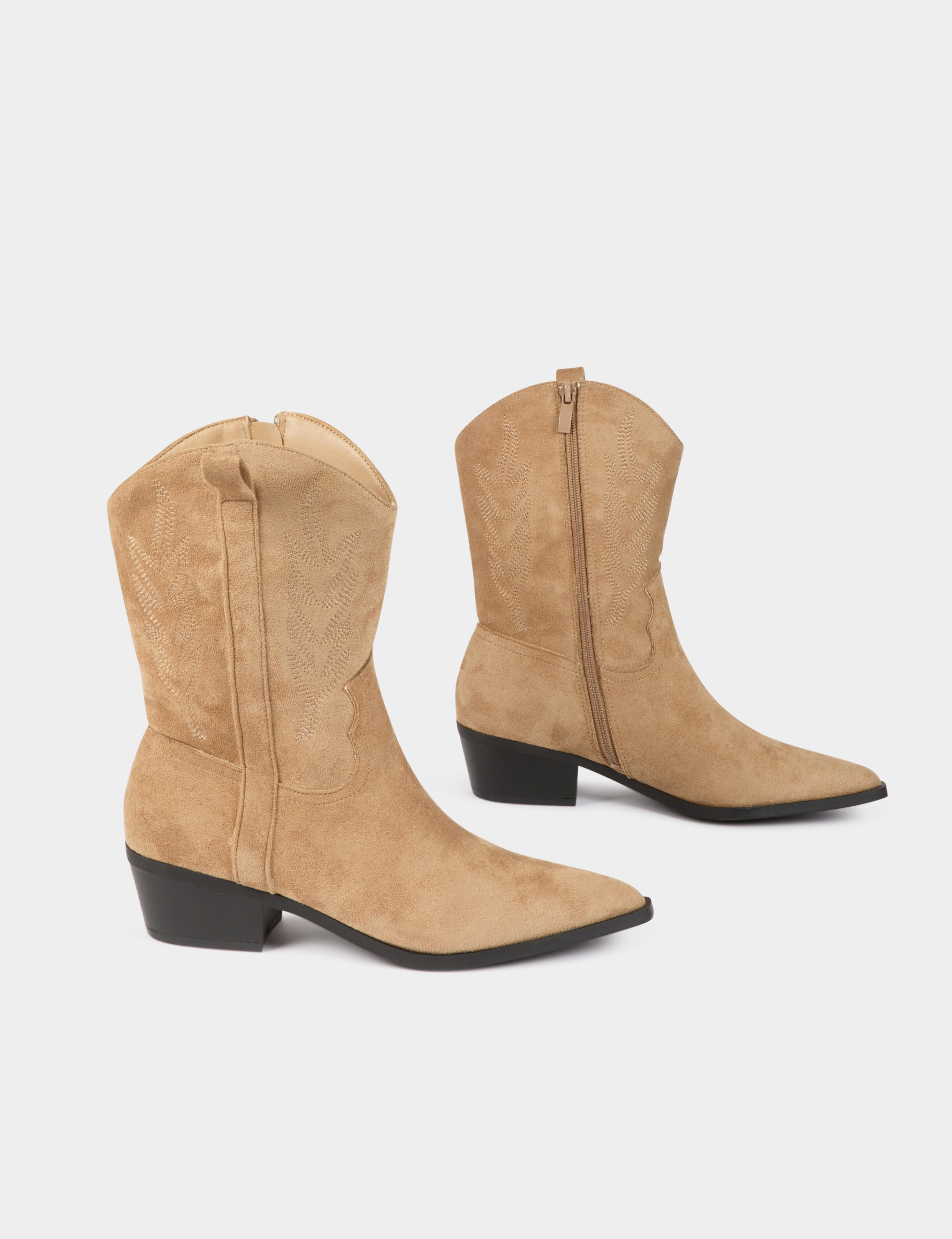 western style boots beige women Western style boots beige women