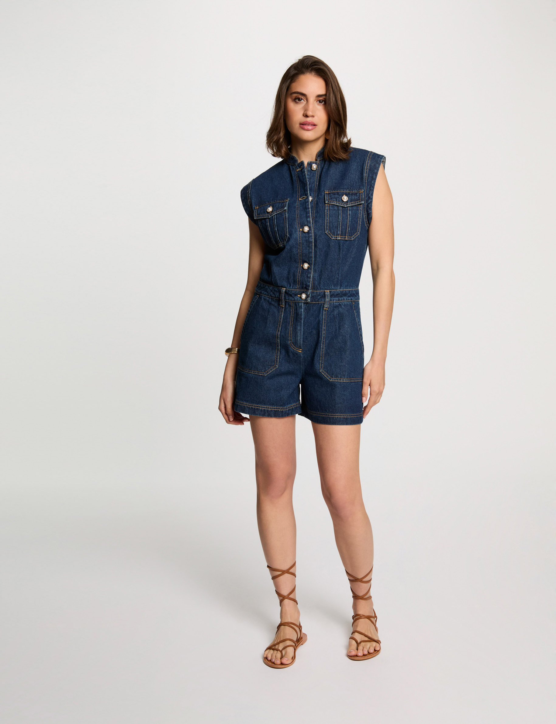 denim playsuit raw denim women Denim playsuit raw denim women