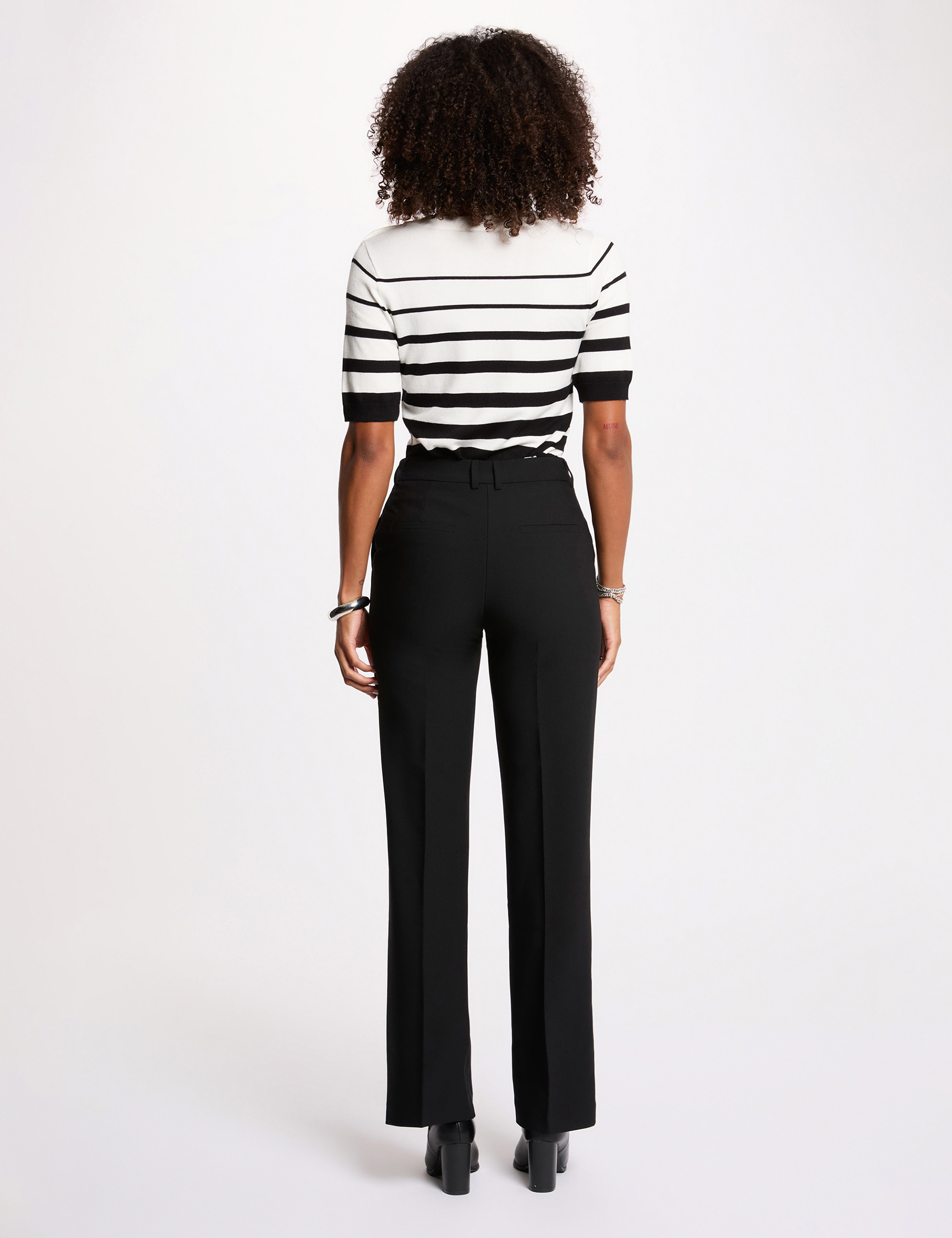 straight trousers with zip fastening black women Straight trousers with zip fastening black women