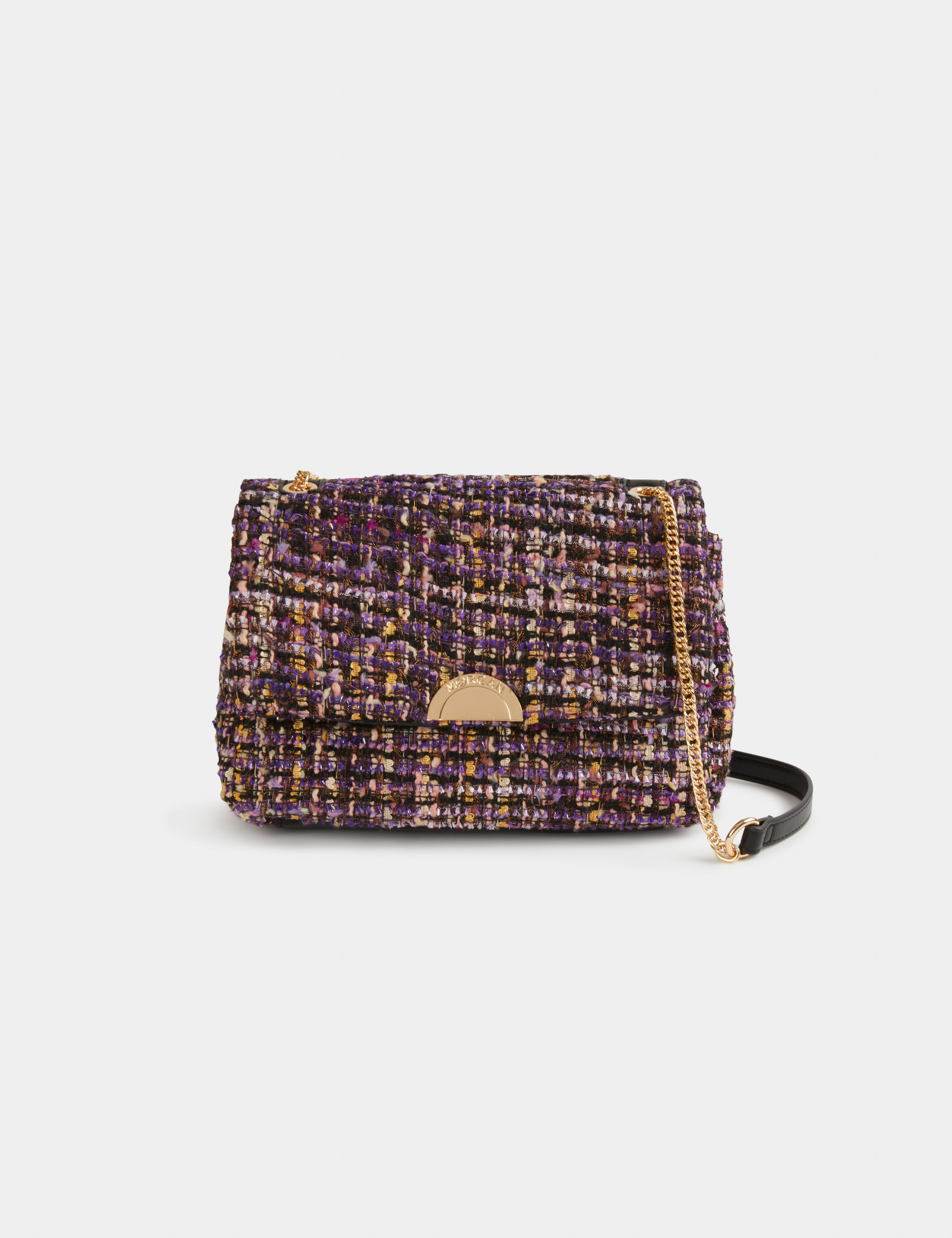 Bag with chain strap purple ladies'