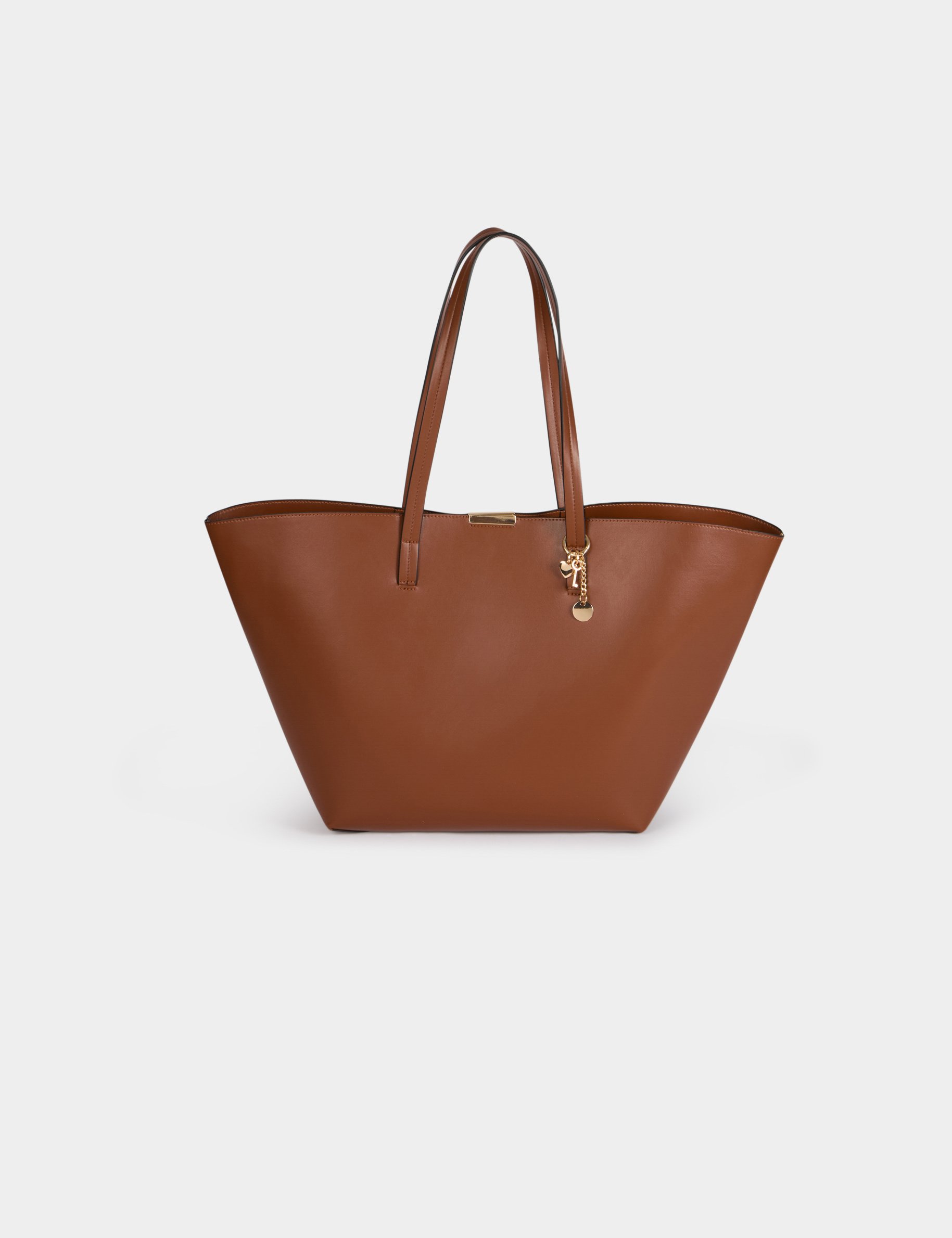 Trapeze shopper bag camel women