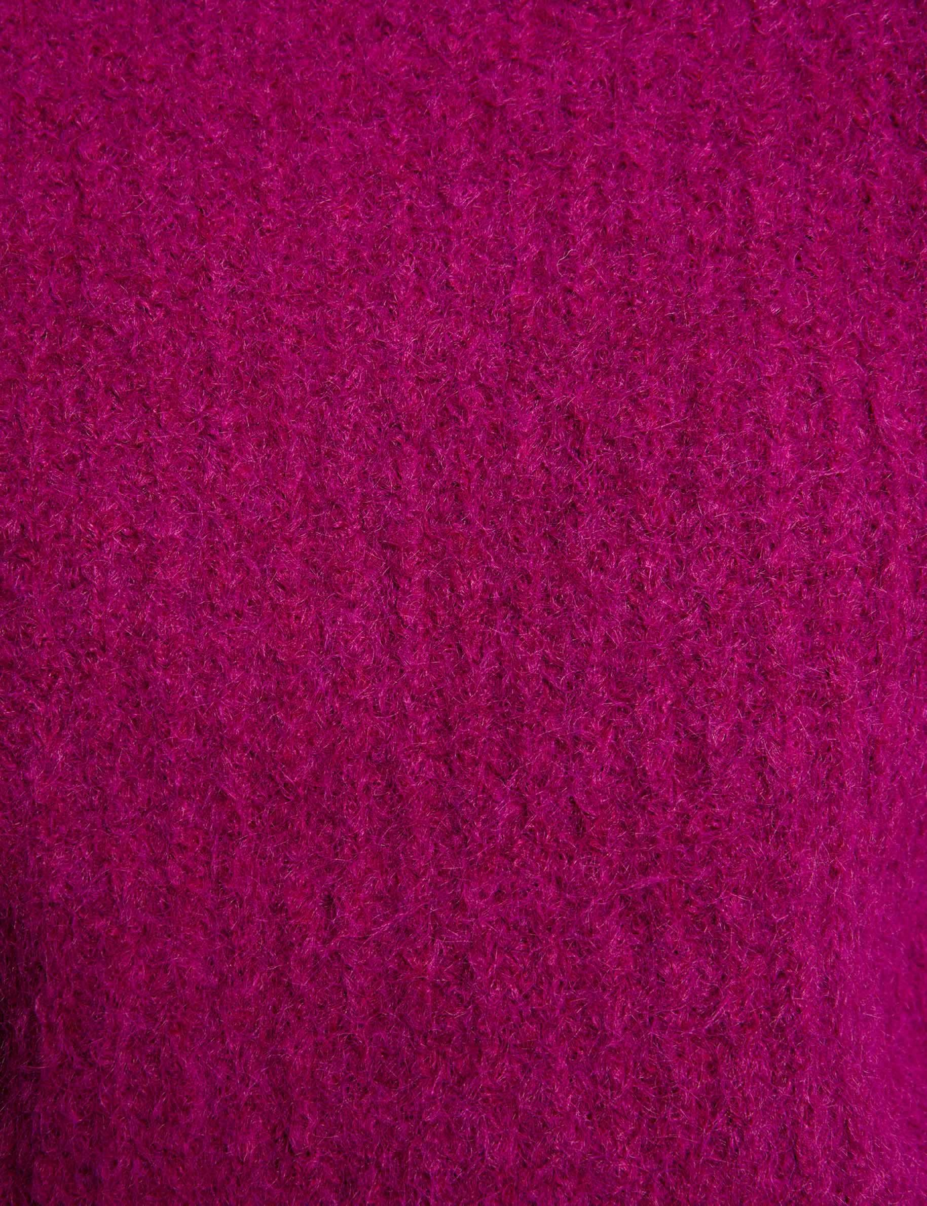 pull oversize col montant violet femme null