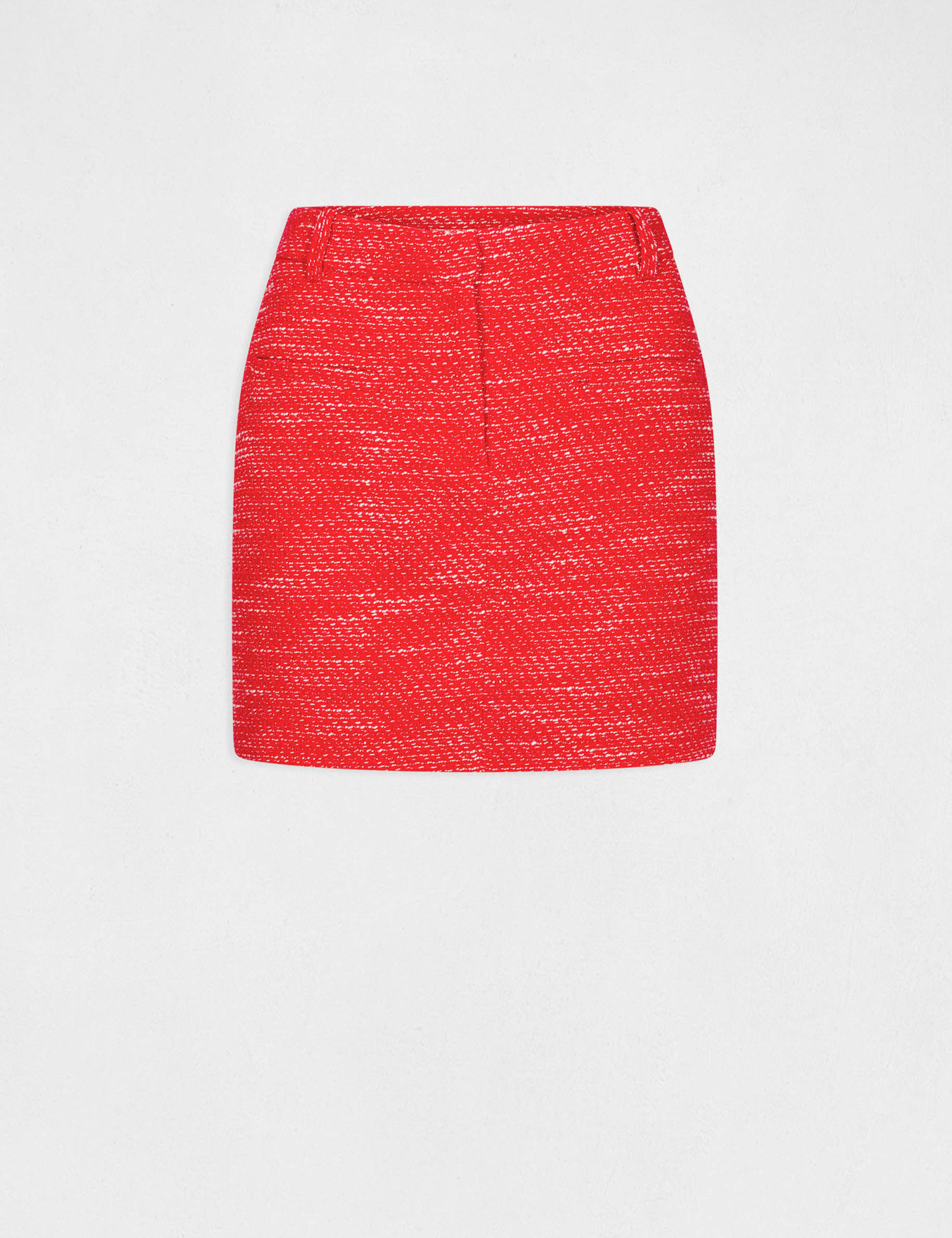 Straight mini skirt red ladies'