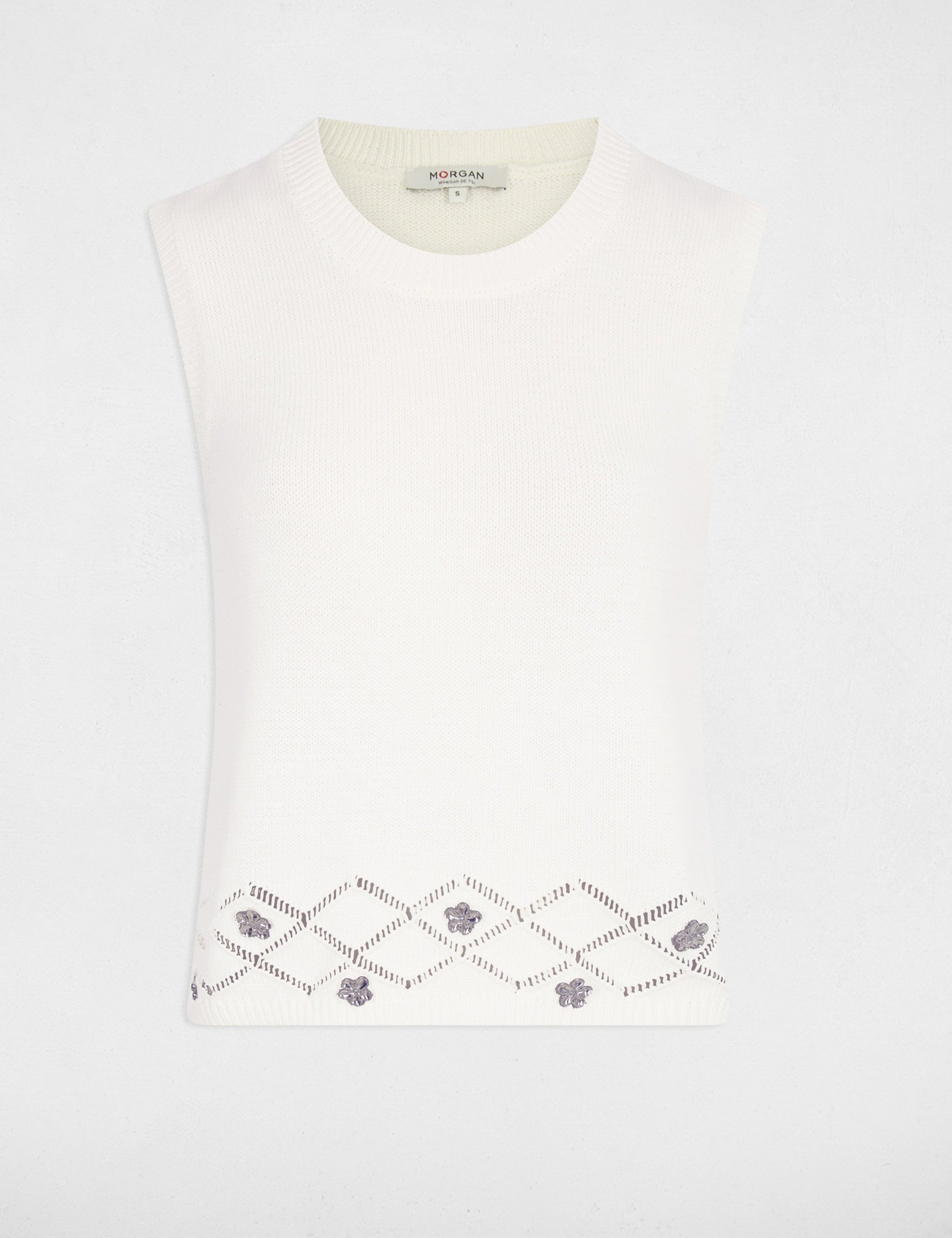 Sleeveless sweater white women