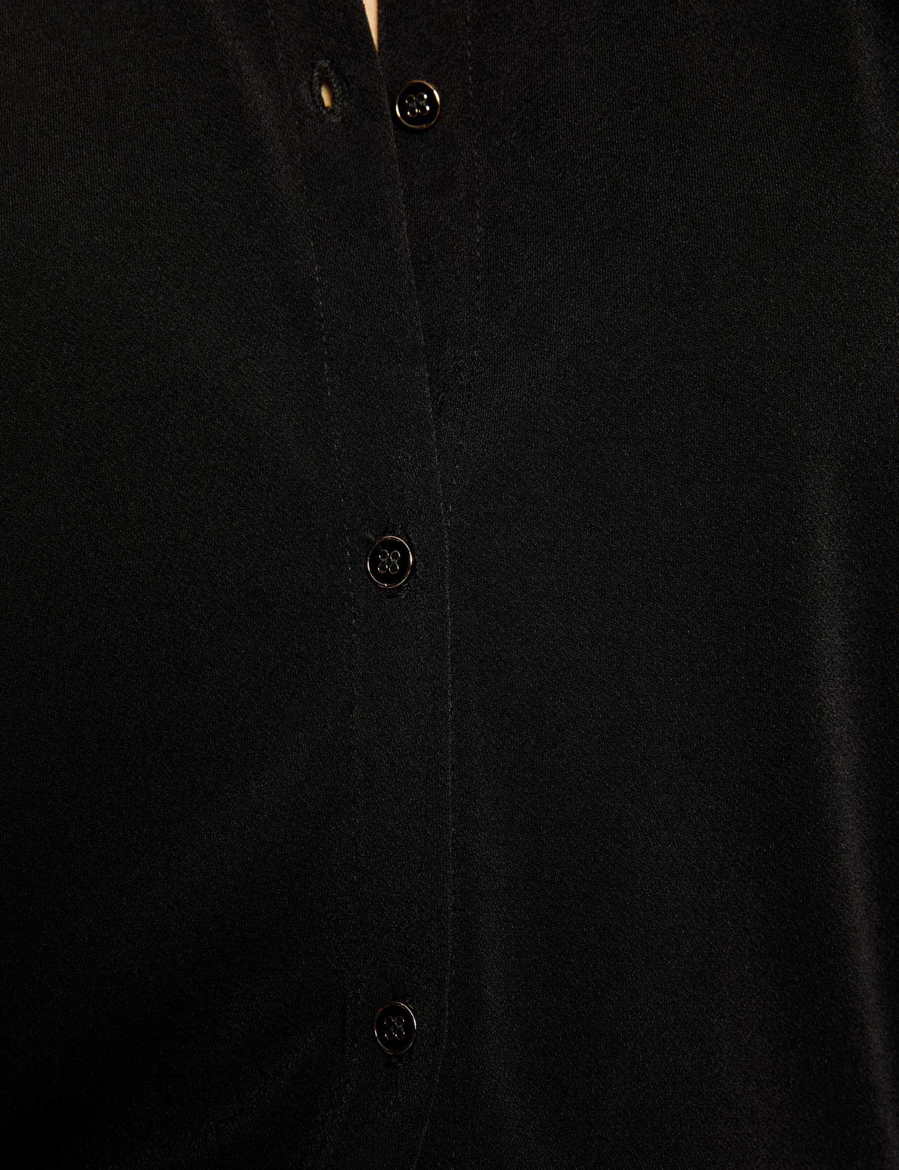 buttoned voile t shirt black women null