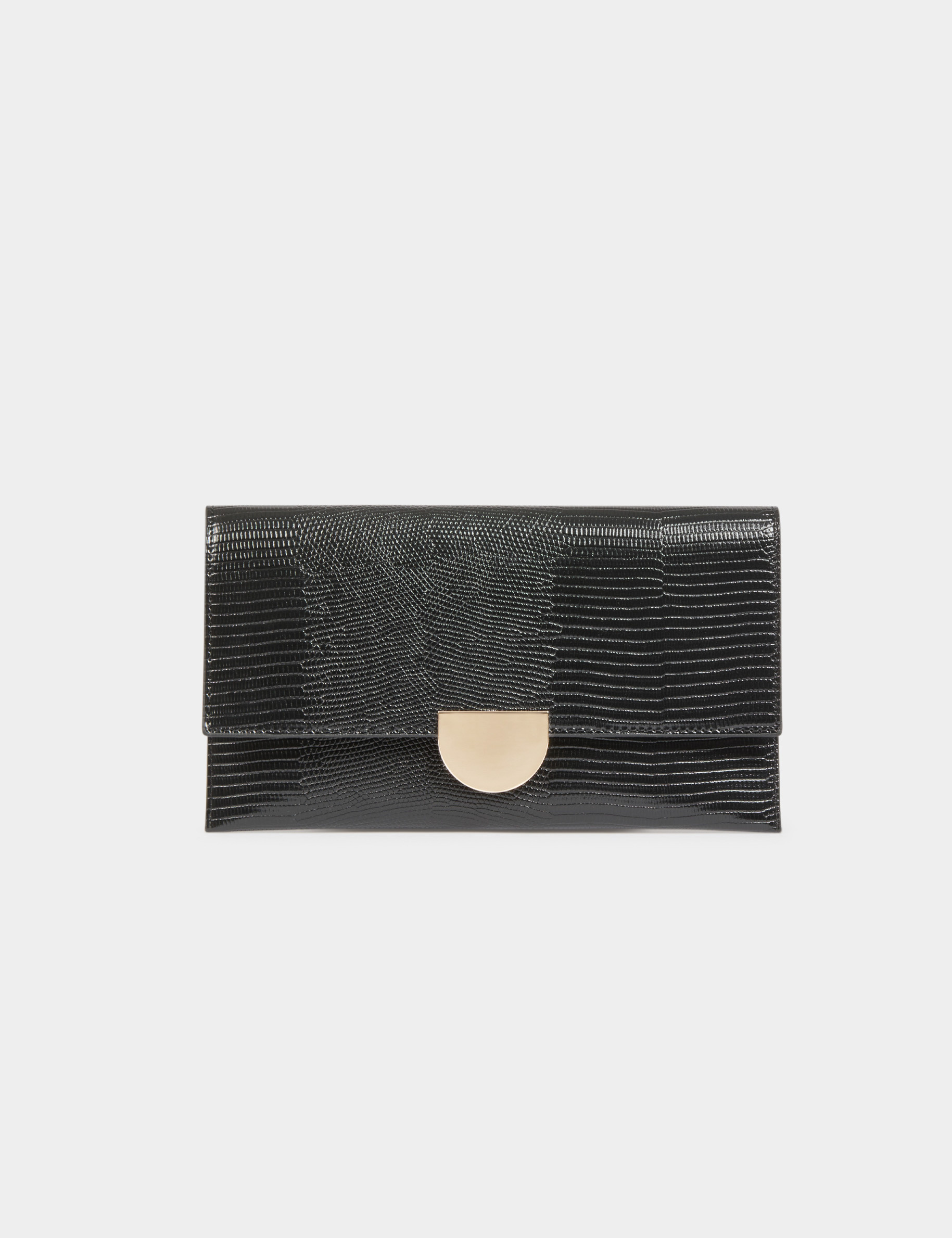 Faux leather pouch black women
