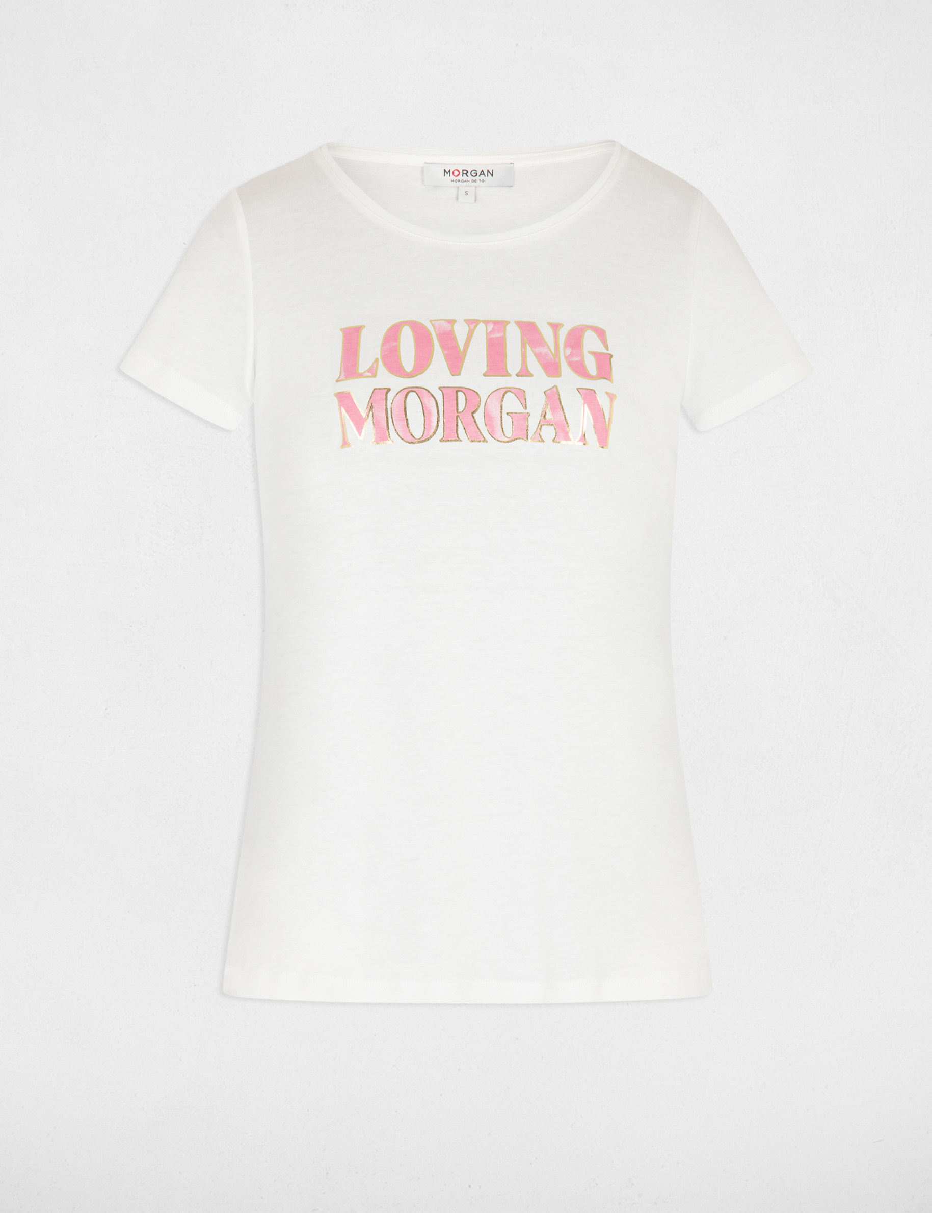 t shirt with message ecru women T-shirt with message ecru women