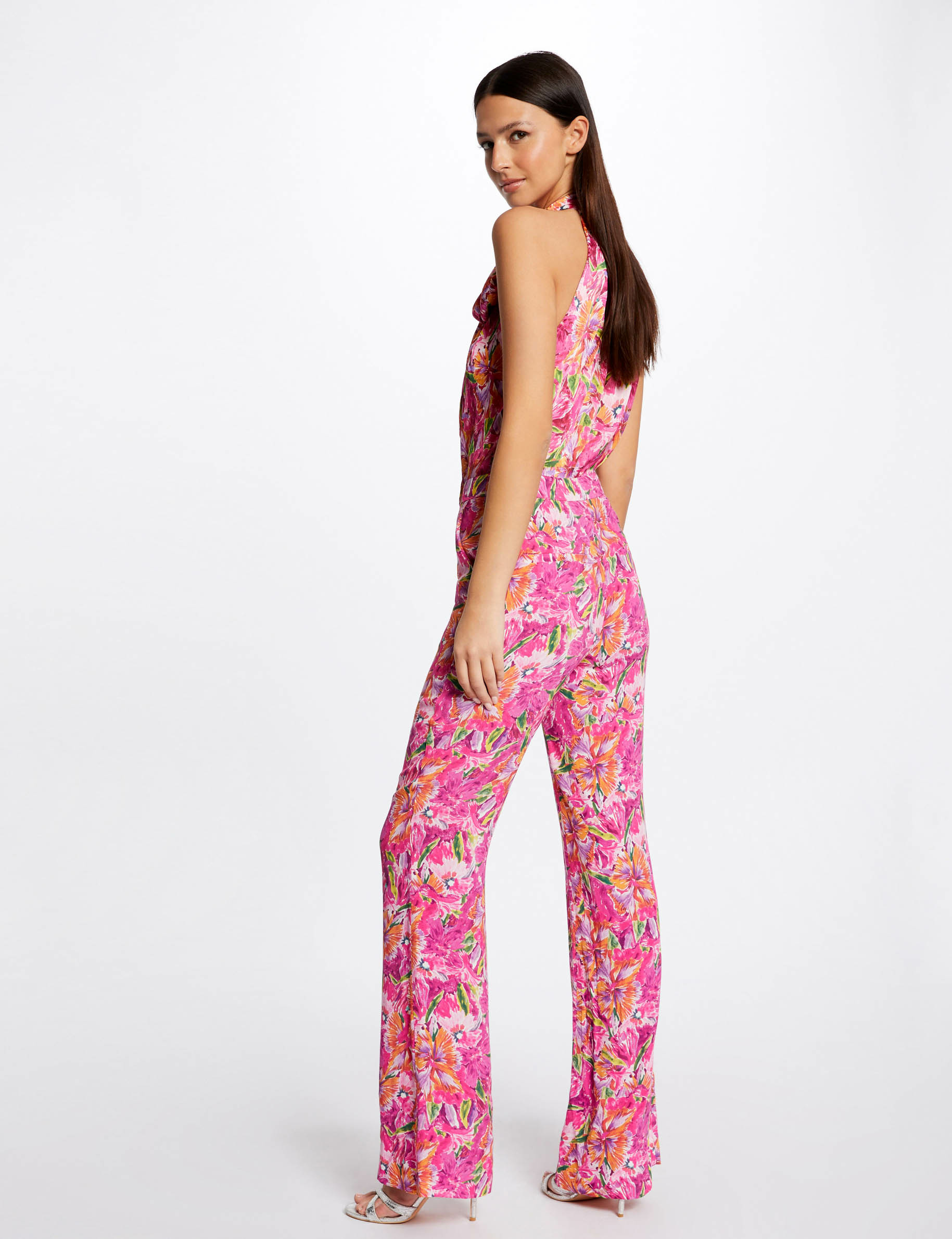 Loose flare trousers floral print multico ladies' Loose flare trousers floral print multico ladies'