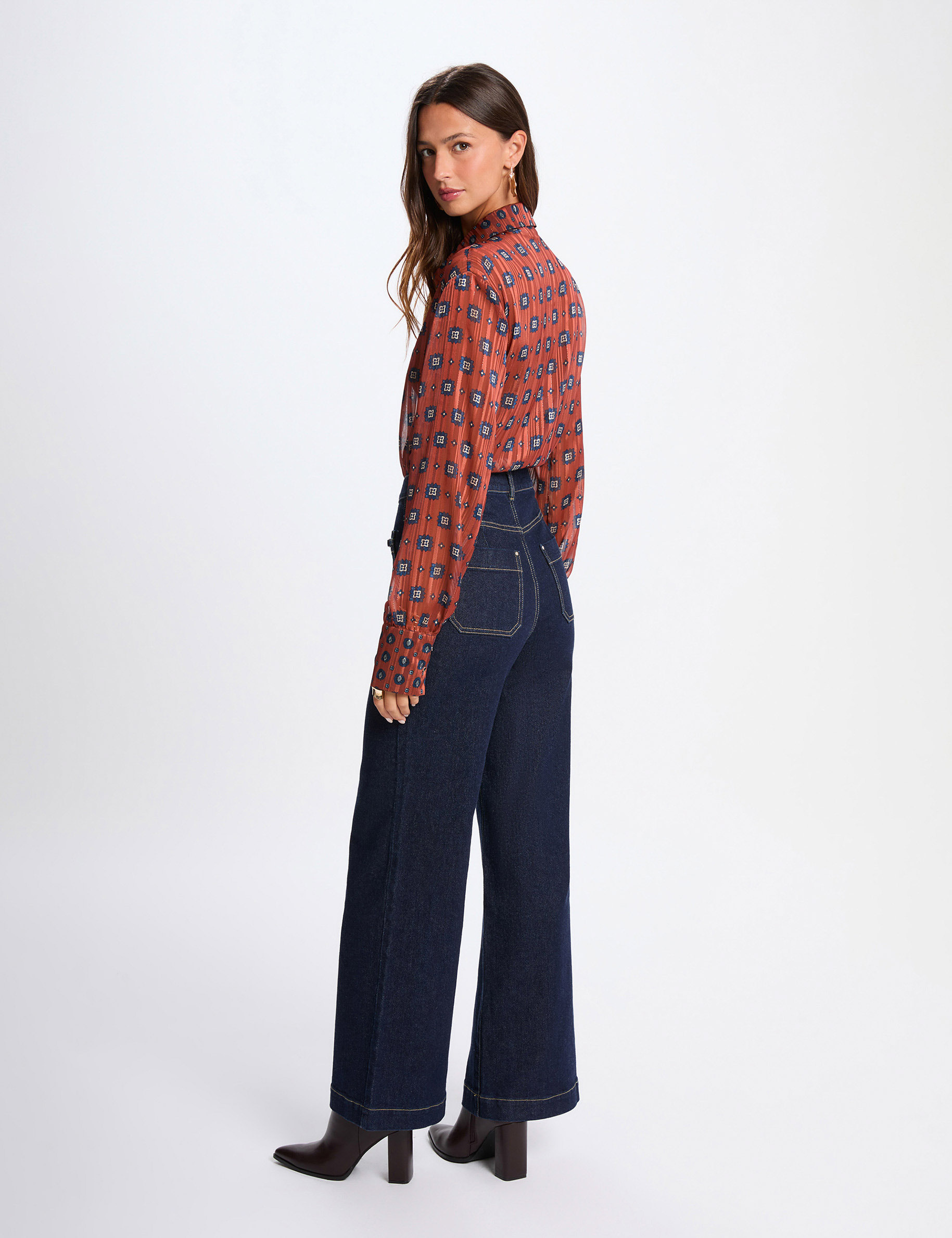 Flowy printed shirt multicolor women