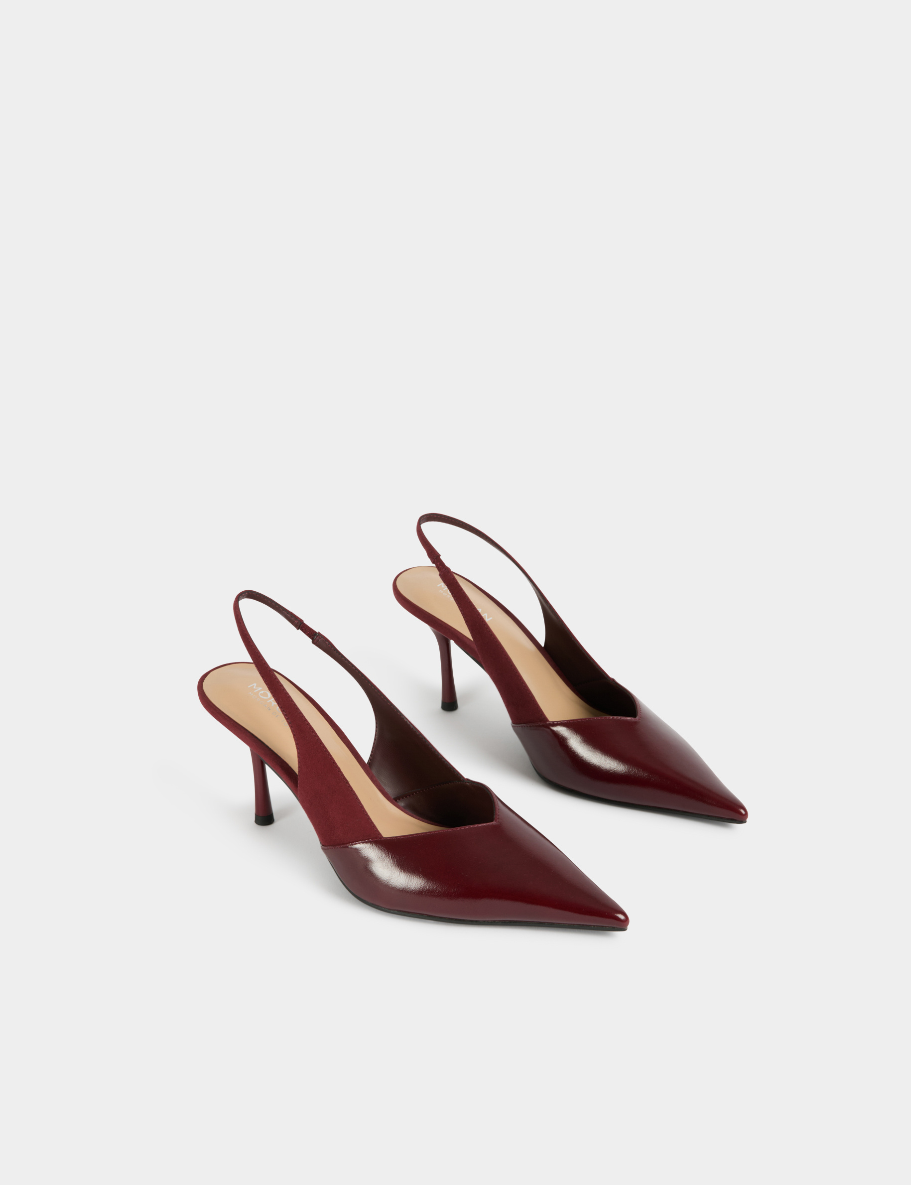 Slingback heels bordeaux women
