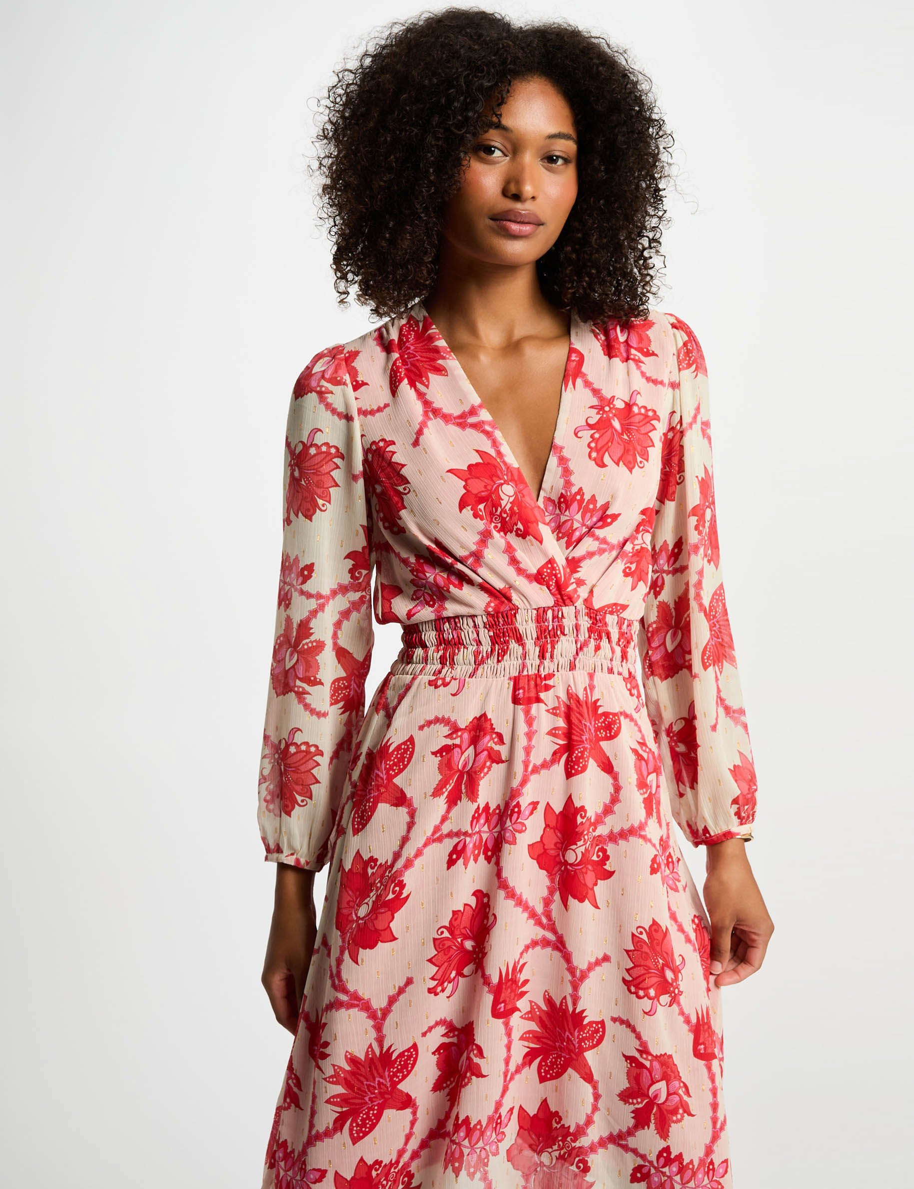 printed a line dress multicolor women Printed A-line dress multicolor women