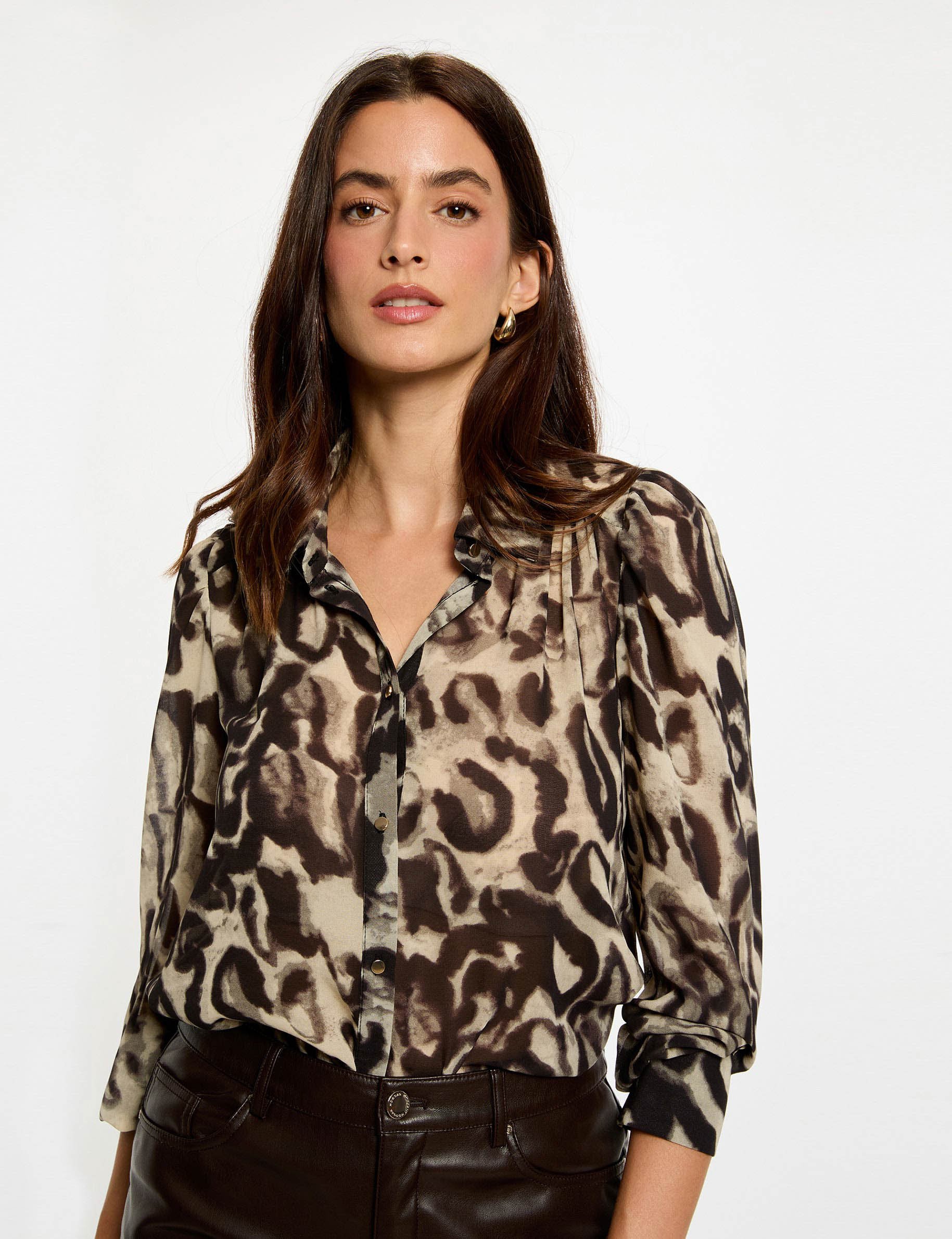 Printed voile shirt multicolor women