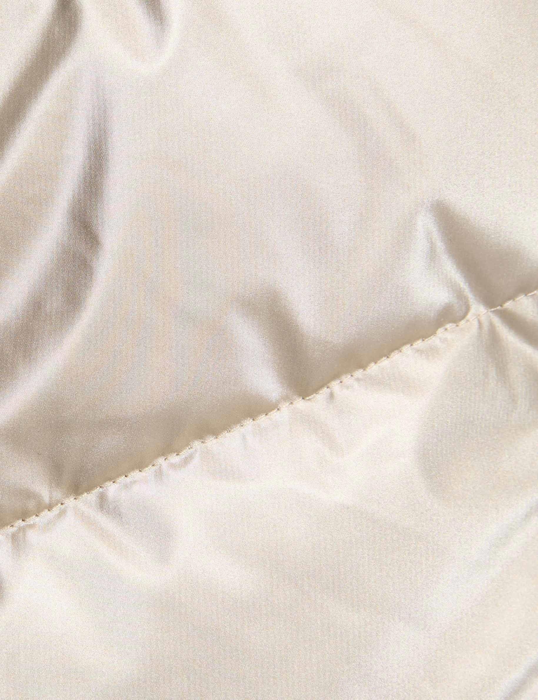 fitted mid length puffer jacket gold yellow women null